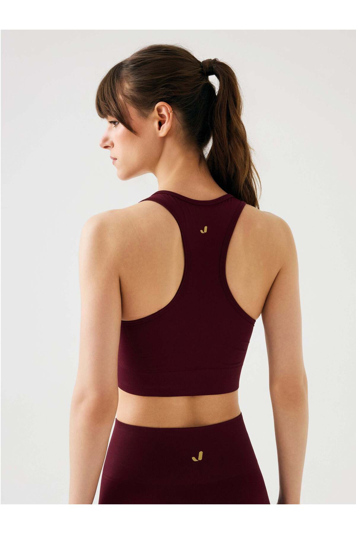 Jerf Vella Racerback Konfor Sport Bra Bordo görsel 2