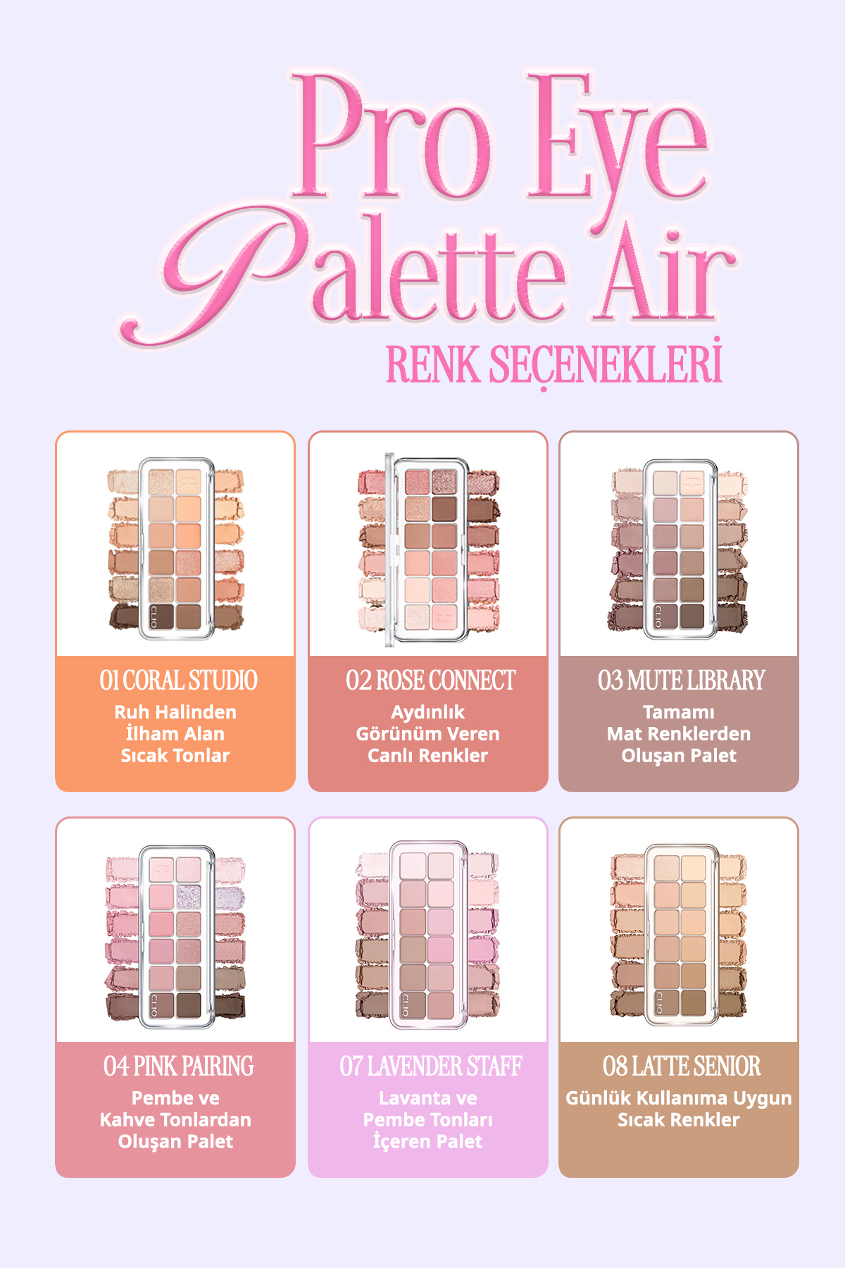 Hafif Dokulu Yoğun Renklere Sahip Göz Farı Paleti CLIO Pro Eye Palette Air (13 Dancing Smoky) — رنگارنگ 111121 — تصویر 7 از 9