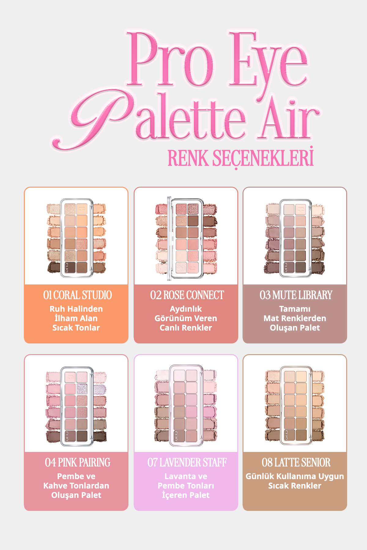 Hafif Dokulu Yoğun Renklere Sahip Göz Farı Paleti CLIO Pro Eye Palette Air (11 Shopping Cheese) — رنگارنگ 111121 — تصویر 7 از 9