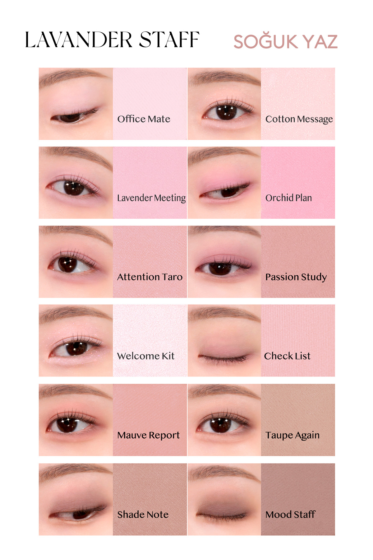 Hafif Dokulu Yoğun Renklere Sahip Göz Farı Paleti CLIO Pro Eye Palette Air (07 Lavender Staff) — رنگارنگ 111121 — تصویر 4 از 9