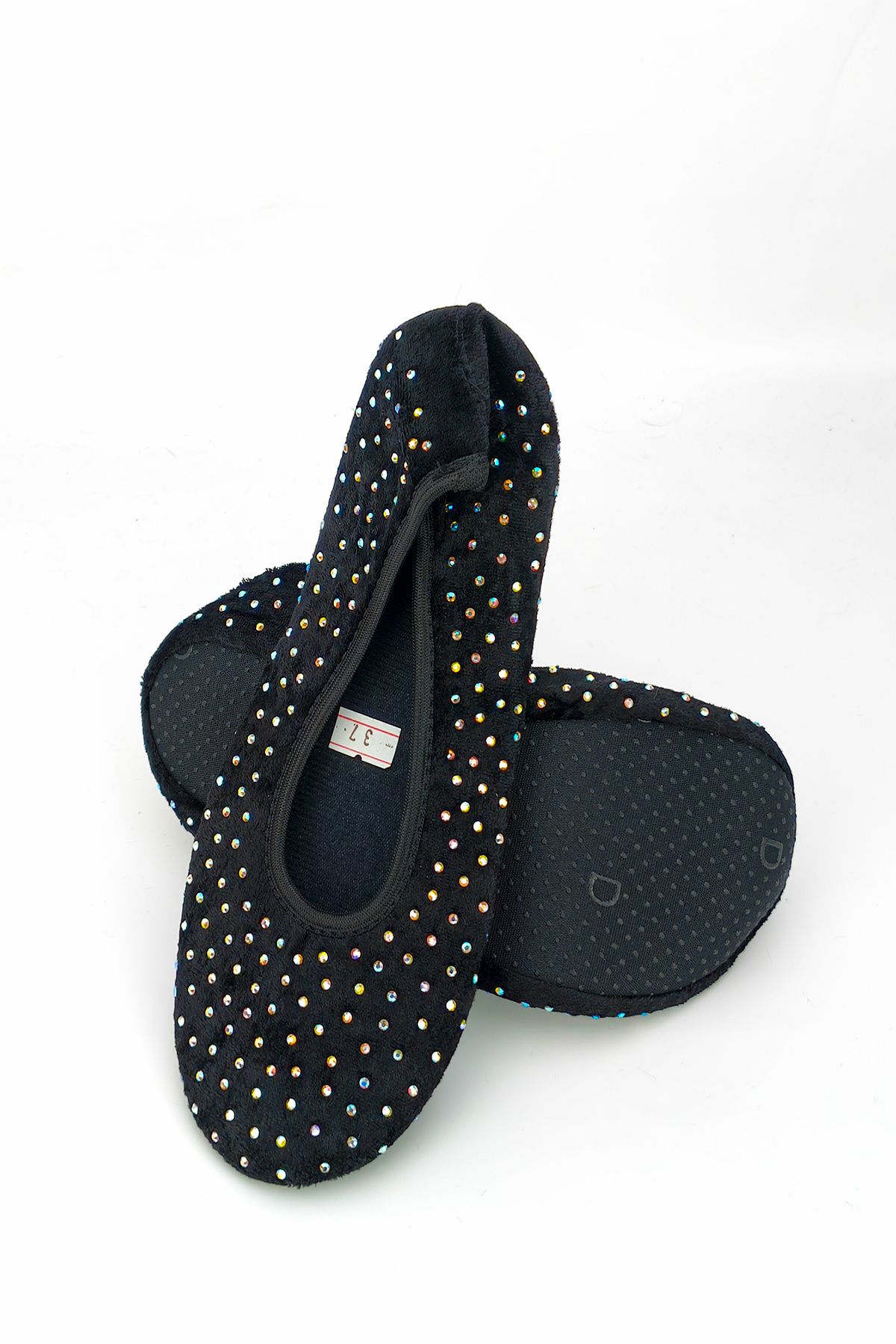 CEYDA SHOES Süslü Kadife Ev,hac, Umre Babeti, Günlük Babet,tüylü Babet, Panduf, Patik, Gösteri Pisi Pisi görsel 4