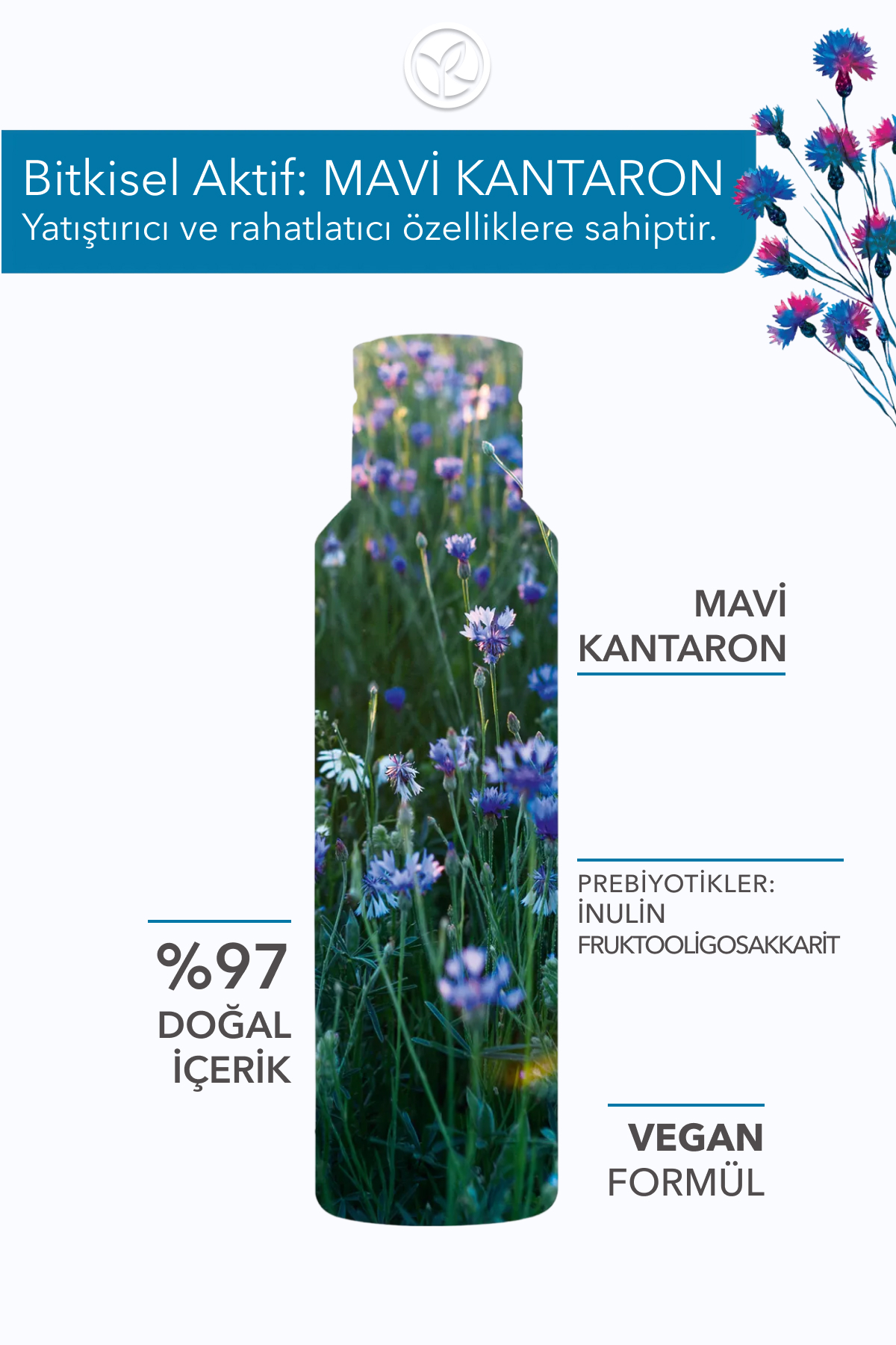 Tüm Ciltler, Çift Fazlı/Yoğun Makyaja Özel, Rahatlatıcı Göz Makyaj Temizleyici-Pur Bleuet-200ml — 19217 — تصویر 4 از 6