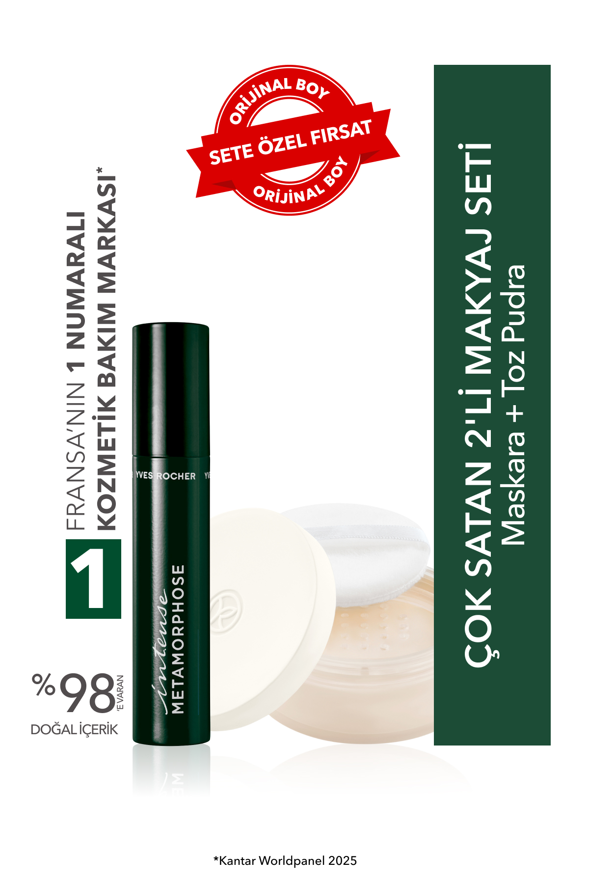 Yves Rocher 2'li Makyaj Seti- Toz Pudra 8.5 g & Maskara 7.8 ml — 9999279