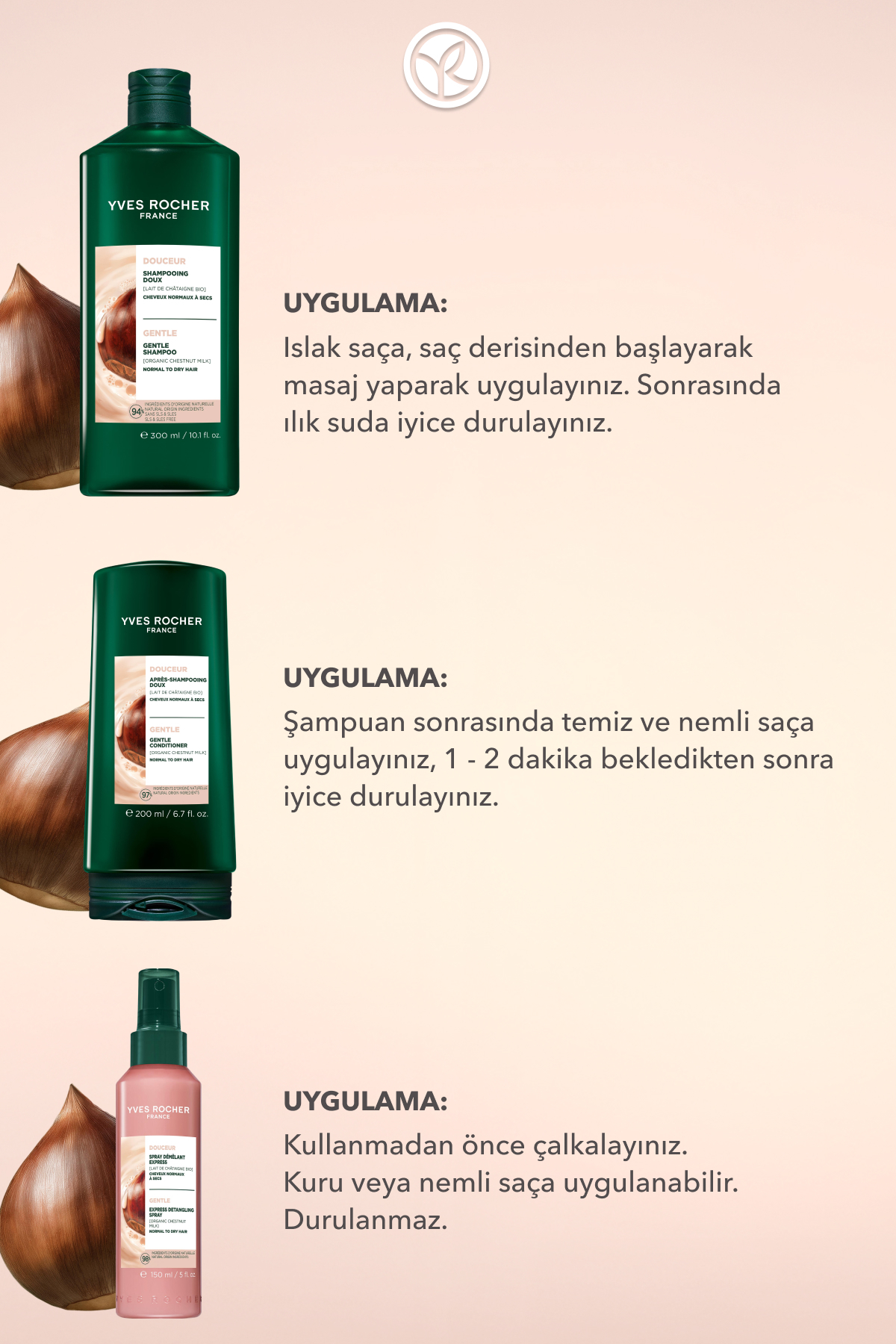 Besleyici Kolay Tarama Orjinal Boy Saç Seti- Şampuan 300ml & Saç Kremi 200ml & Saç Spreyi 150 ml — 9916998 — تصویر 3 از 3