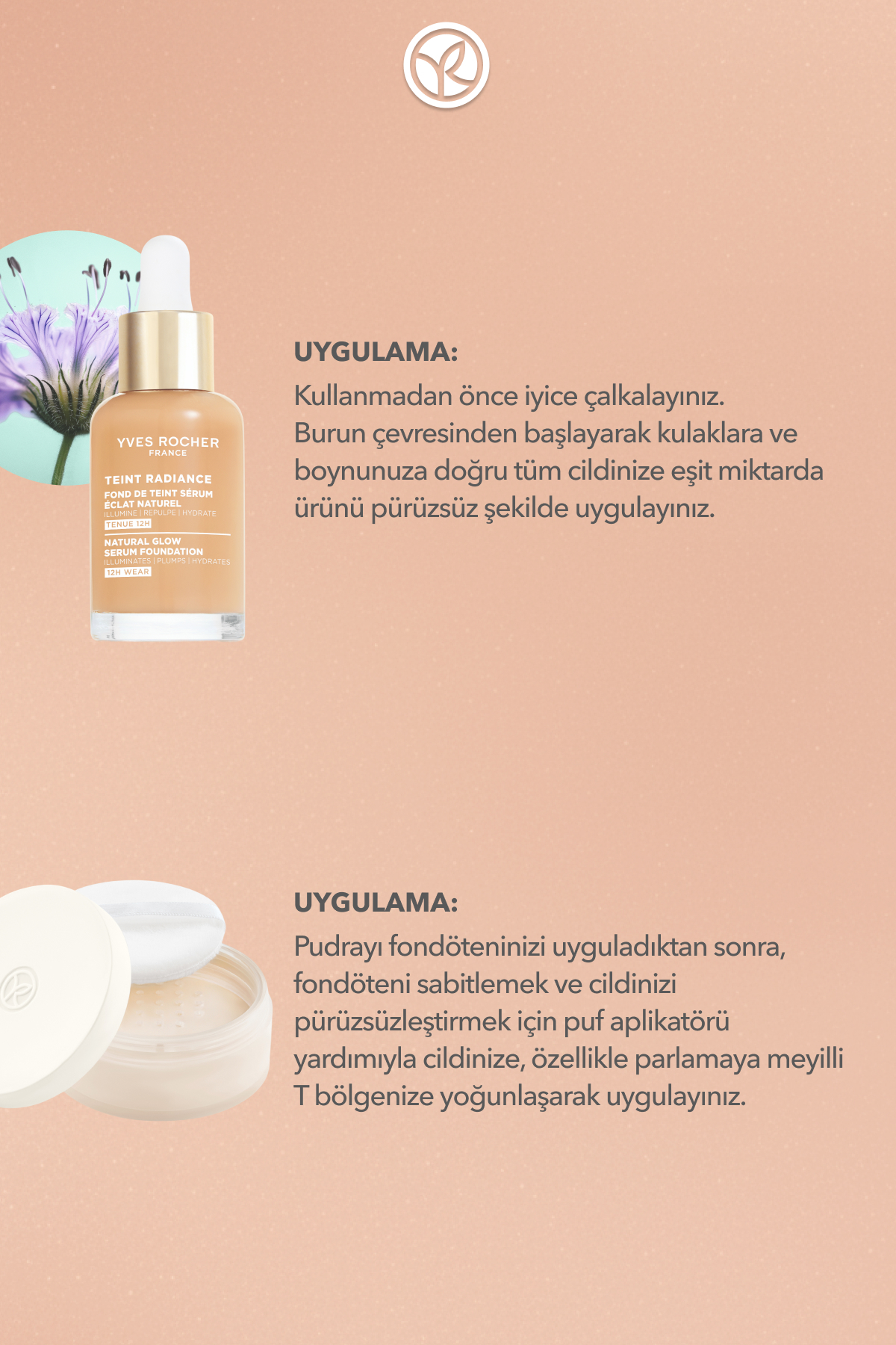 Işıltı Veren Ten Makyaj Seti- Serum Fondöten 30ml & Toz Pudra 8.5 g- Pembe 100 — 9999301 — تصویر 3 از 3
