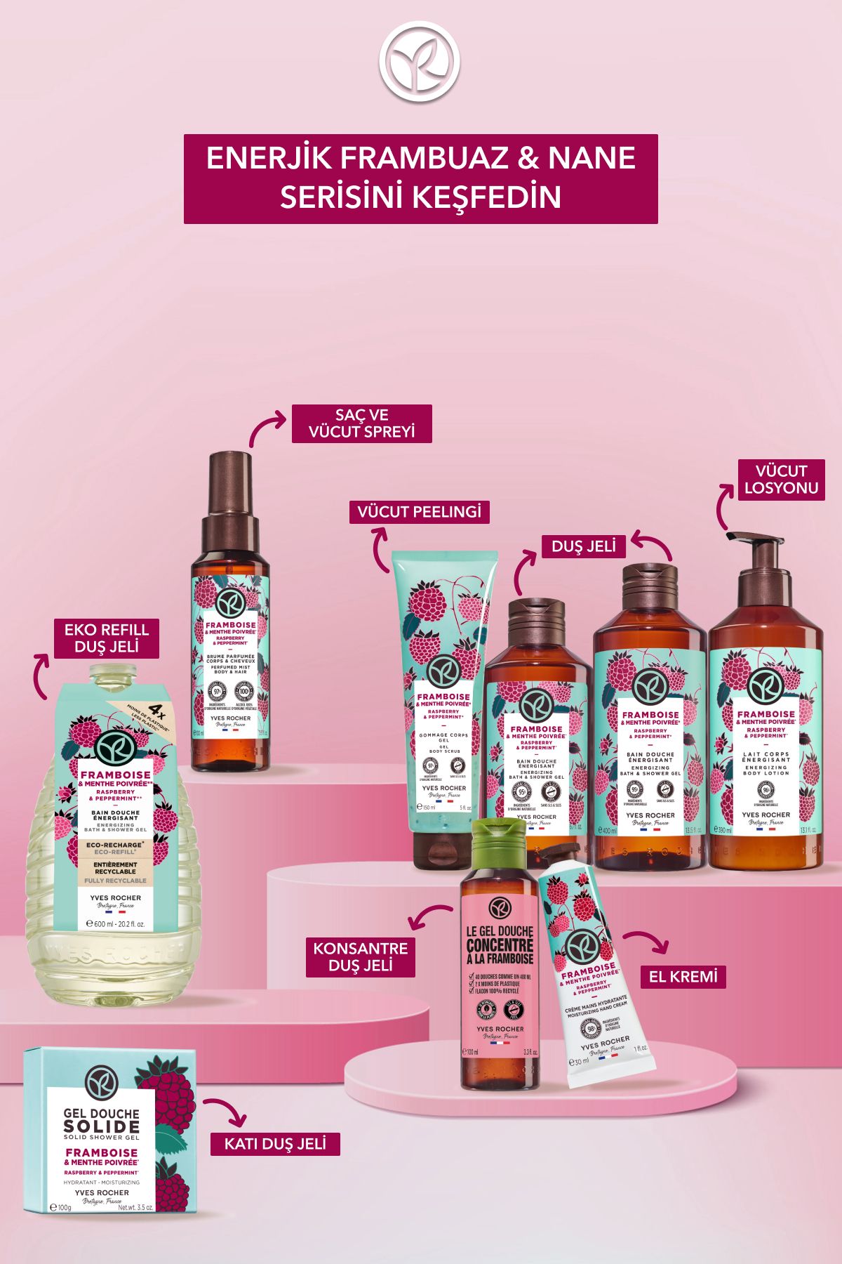 Jel Dokulu Vücut Peelingi-Arındırıcı&Yumuşatıcı Enerjik Frambuaz Nane -SLS,SLES İçermez,Vegan-150ml — 70415 — تصویر 6 از 8