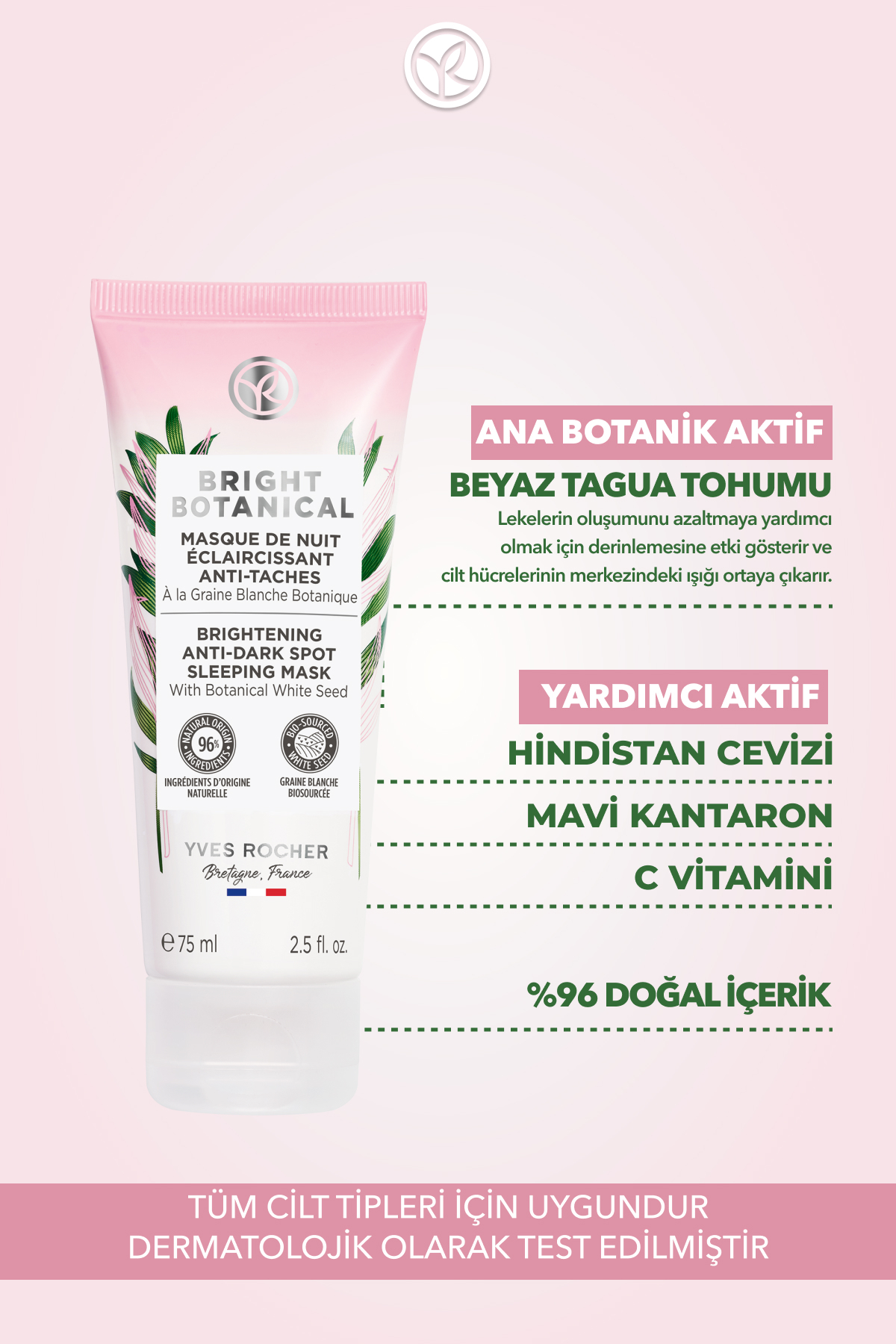 Leke Ve Kırışık Karşıtı Bitkisel Kompleks Bakım Bright Botanical-vitamin C-uyku Maskesi-75ml — 47377 — تصویر 5 از 9
