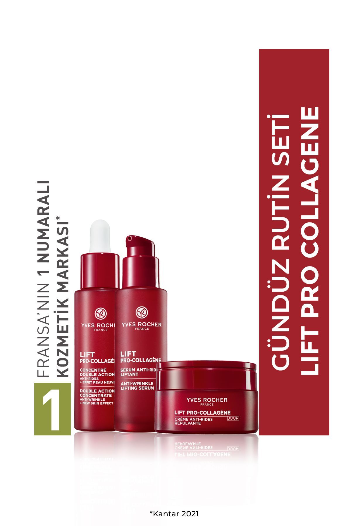 Yves Rocher Gündüz Bakım Seti-Dolgunlaştırıcı Serum 30ml&Bakuchiol(Bitkisel retinol)Serum 30ml&Gündüz Kremi 50ml — 9916853