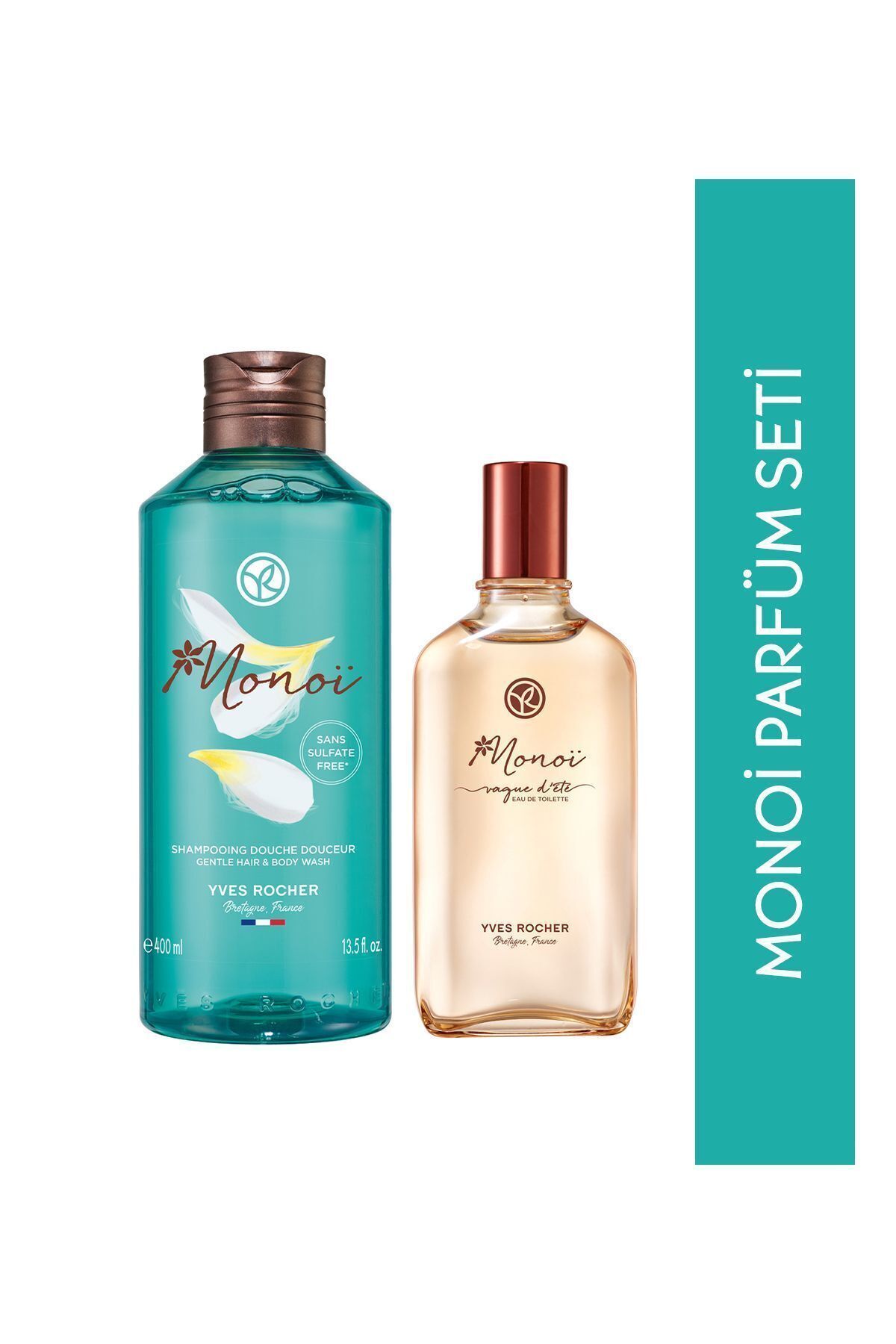 Yves Rocher Orjinal Boy Monoi Saç Vücut Şampuanı, Monoi EDT Seti — 9916518