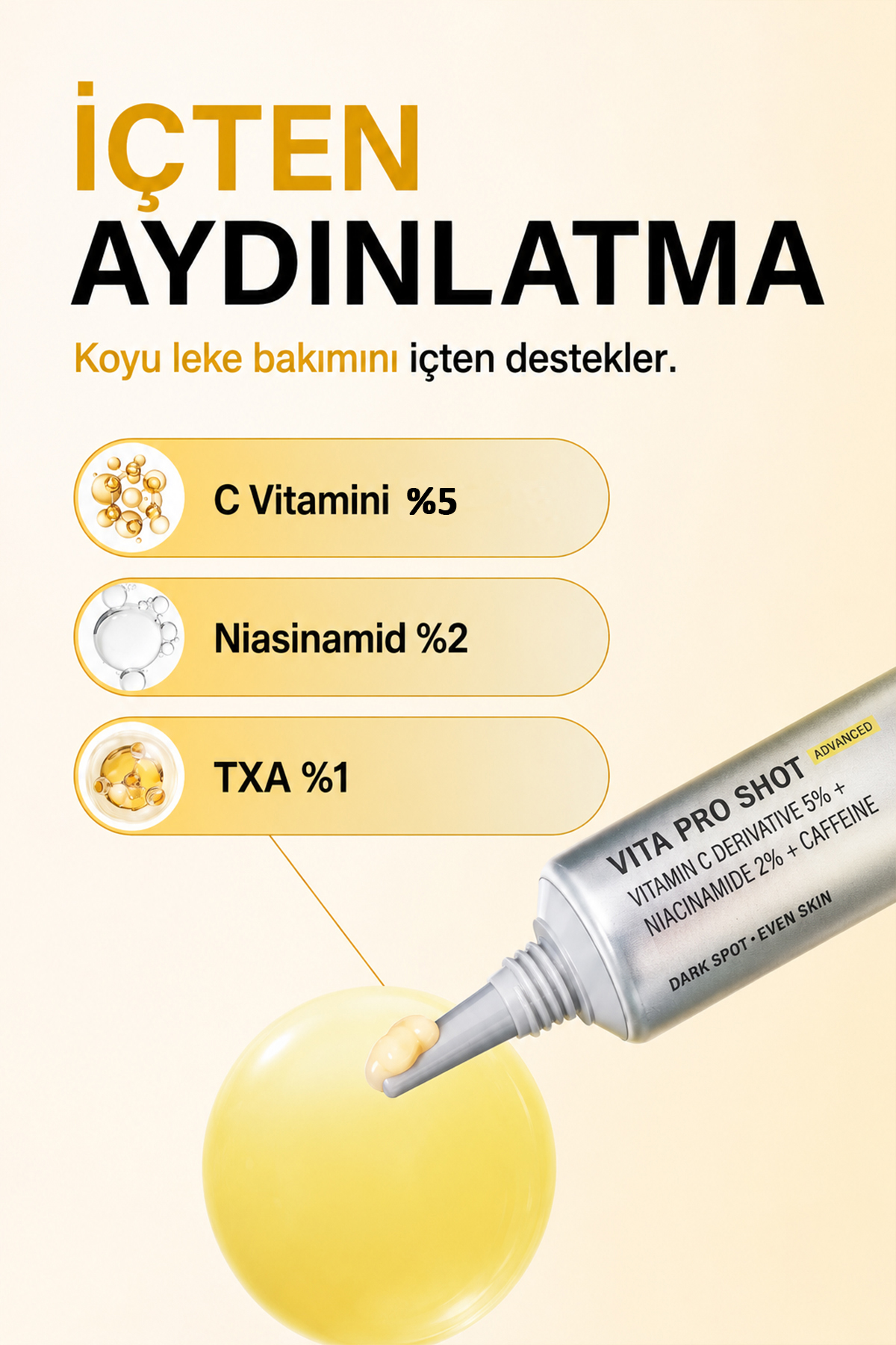Vita Pro Shot - %5 C Vitamini, Kafein, Niasinamid, TXA 20ml — 8809518613335 — تصویر 3 از 6