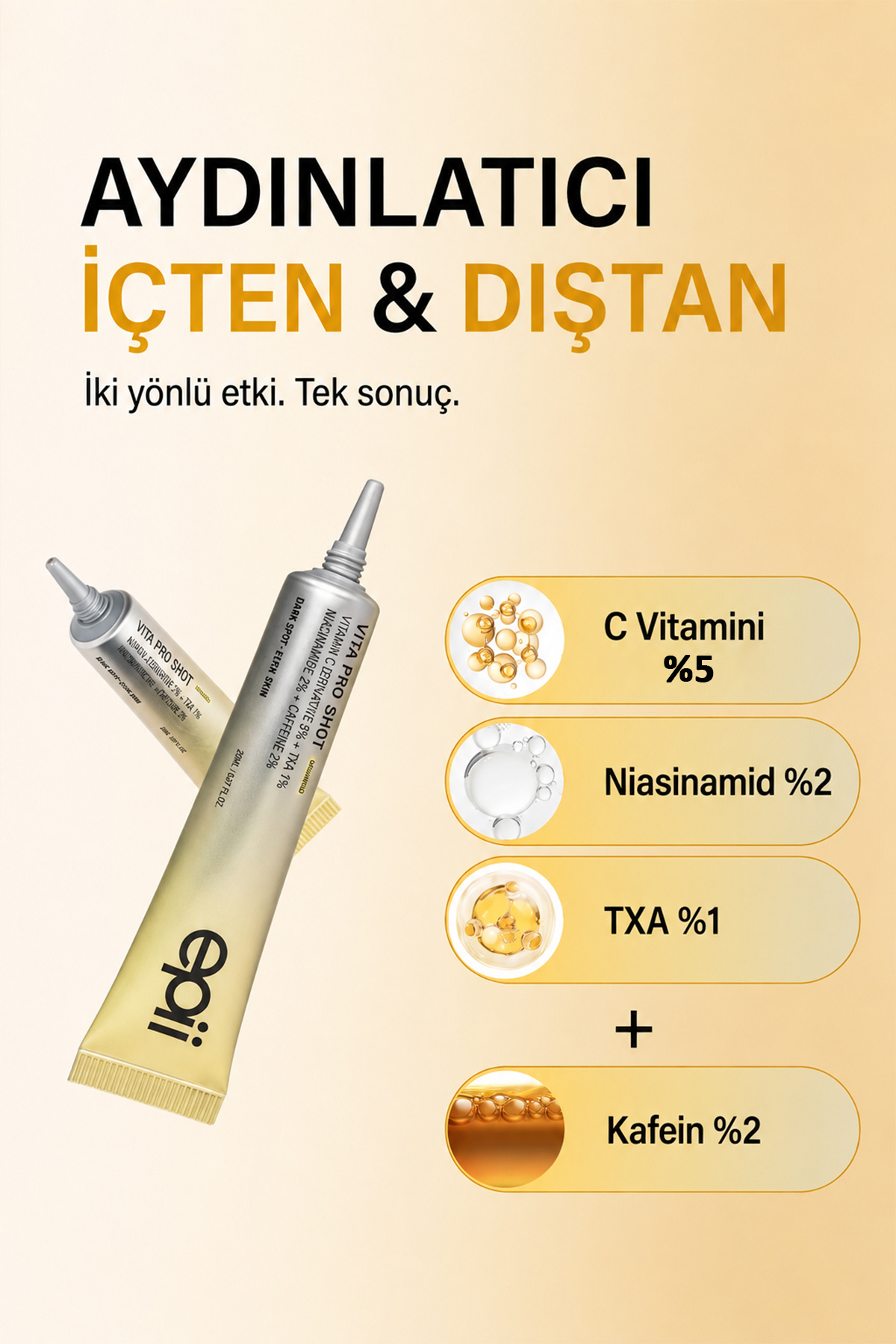 Vita Pro Shot - %5 C Vitamini, Kafein, Niasinamid, TXA 20ml — 8809518613335 — تصویر 2 از 6