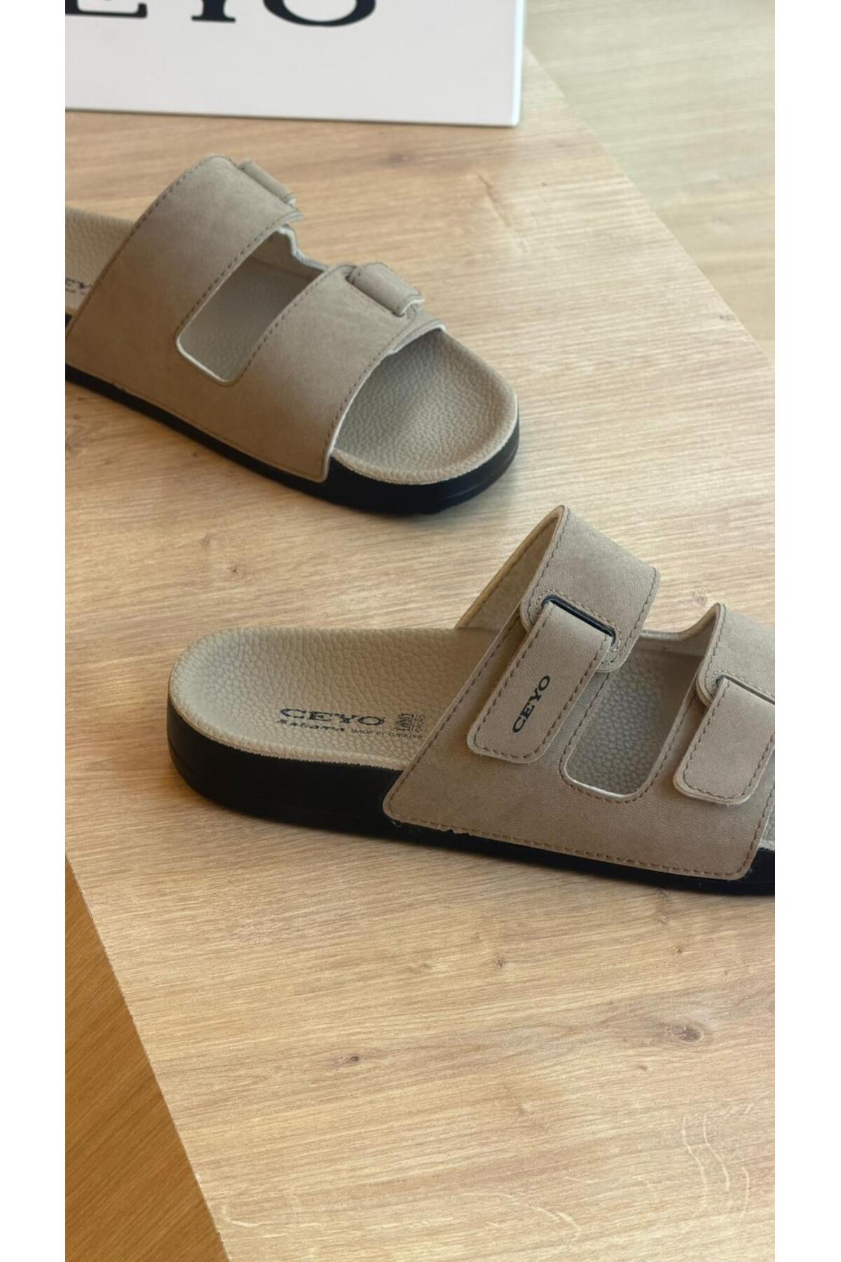 Ceyo BAHAMA-16 Unisex Terlik Bej görsel 5