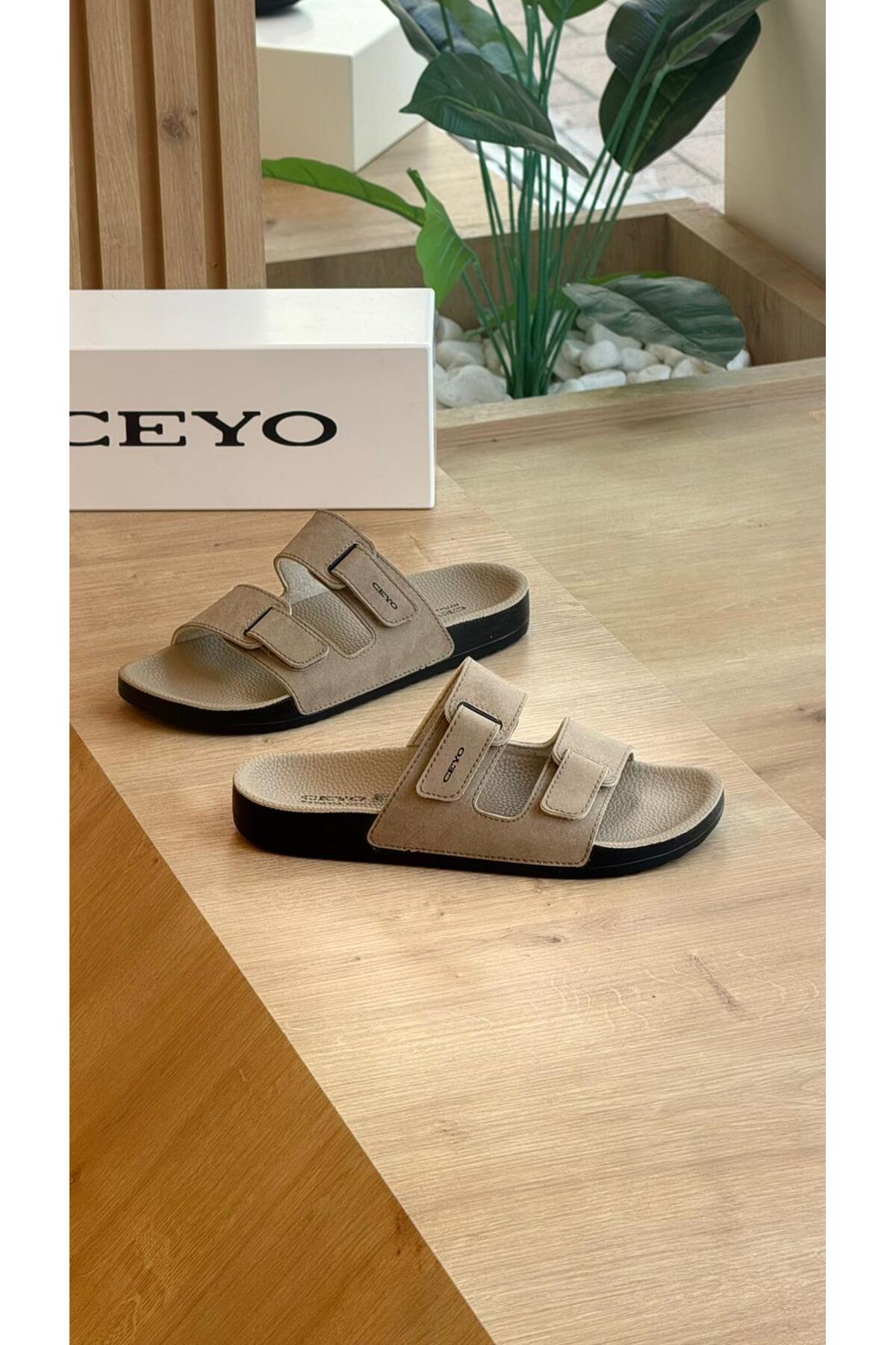 Ceyo BAHAMA-16 Unisex Terlik Bej görsel 4
