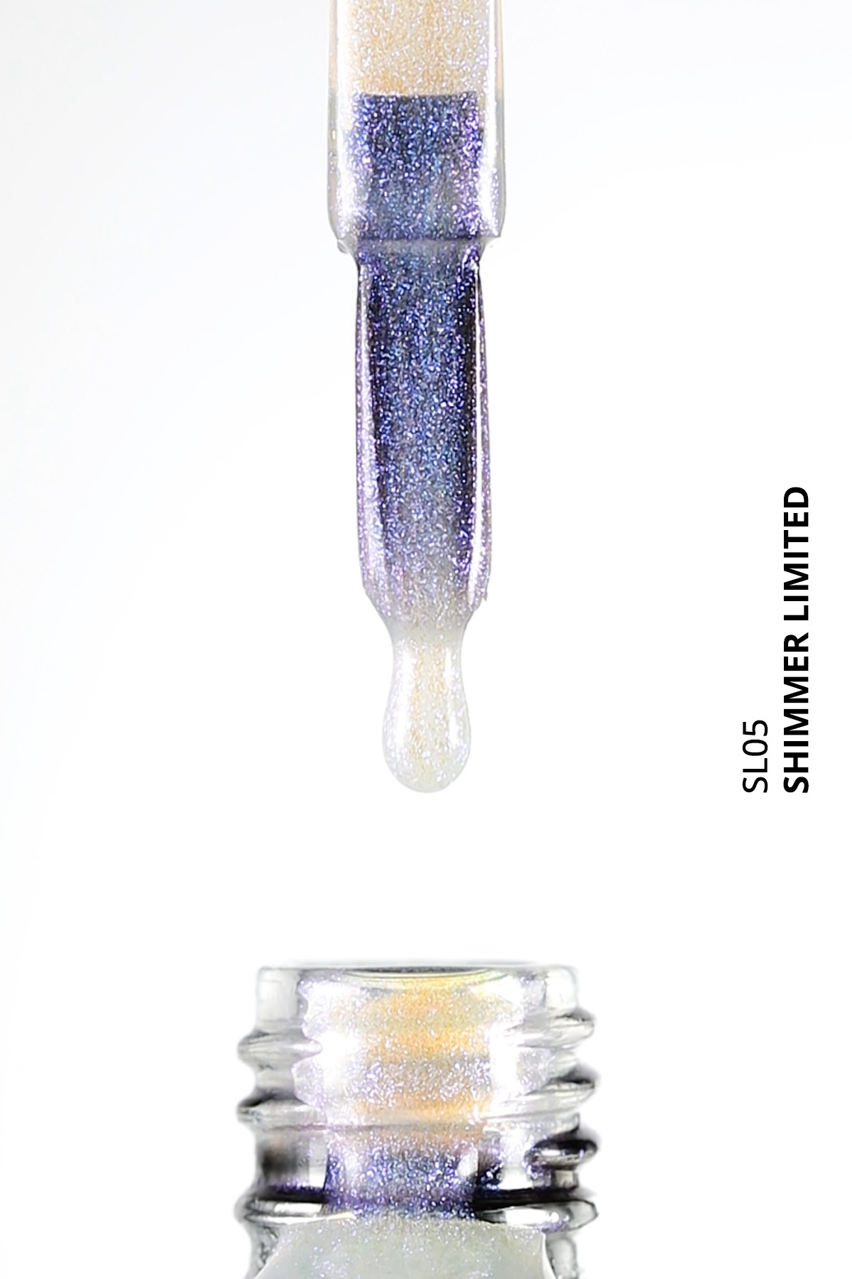 لاک ناخن دائمی هولوگرافیک Shimmer Limited SL05، سفید، آبی، بنفش اکلیلی، 10 میلی لیتر — خاکی 8860101A01S09SL01 — تصویر 7 از 8