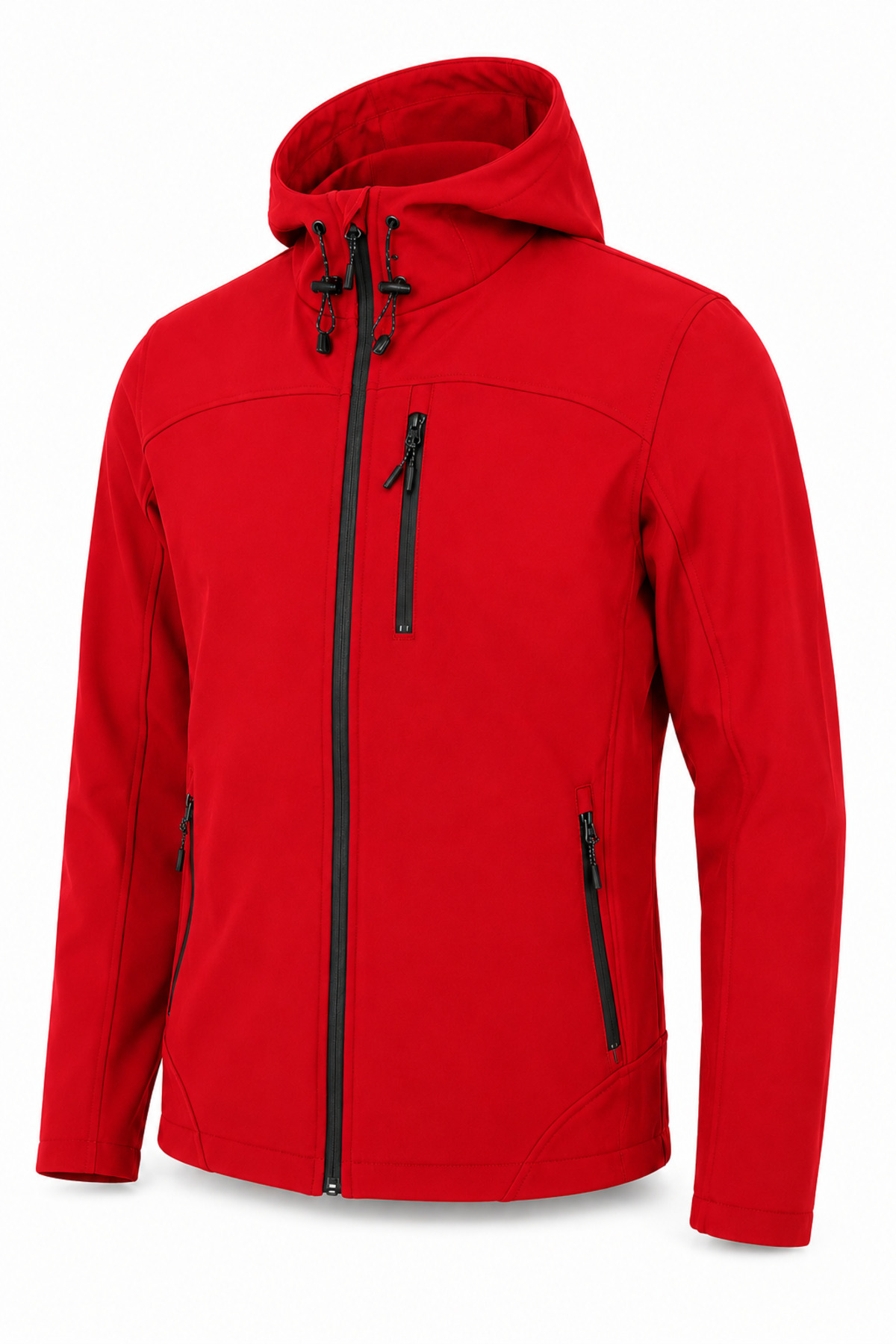 Erkek İçi Polarlı Su ve Rüzgar Geçirmez Softshell Spor Mont — قرمز 869866069 — تصویر 3 از 6