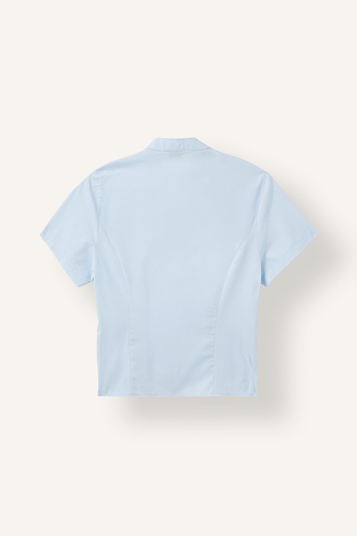 DeFacto %100 Pamuk Fitted Hakim Yaka Çiçek Aplikeli Kısa Kollu Poplin Bluz I7460AX26HS görsel 7