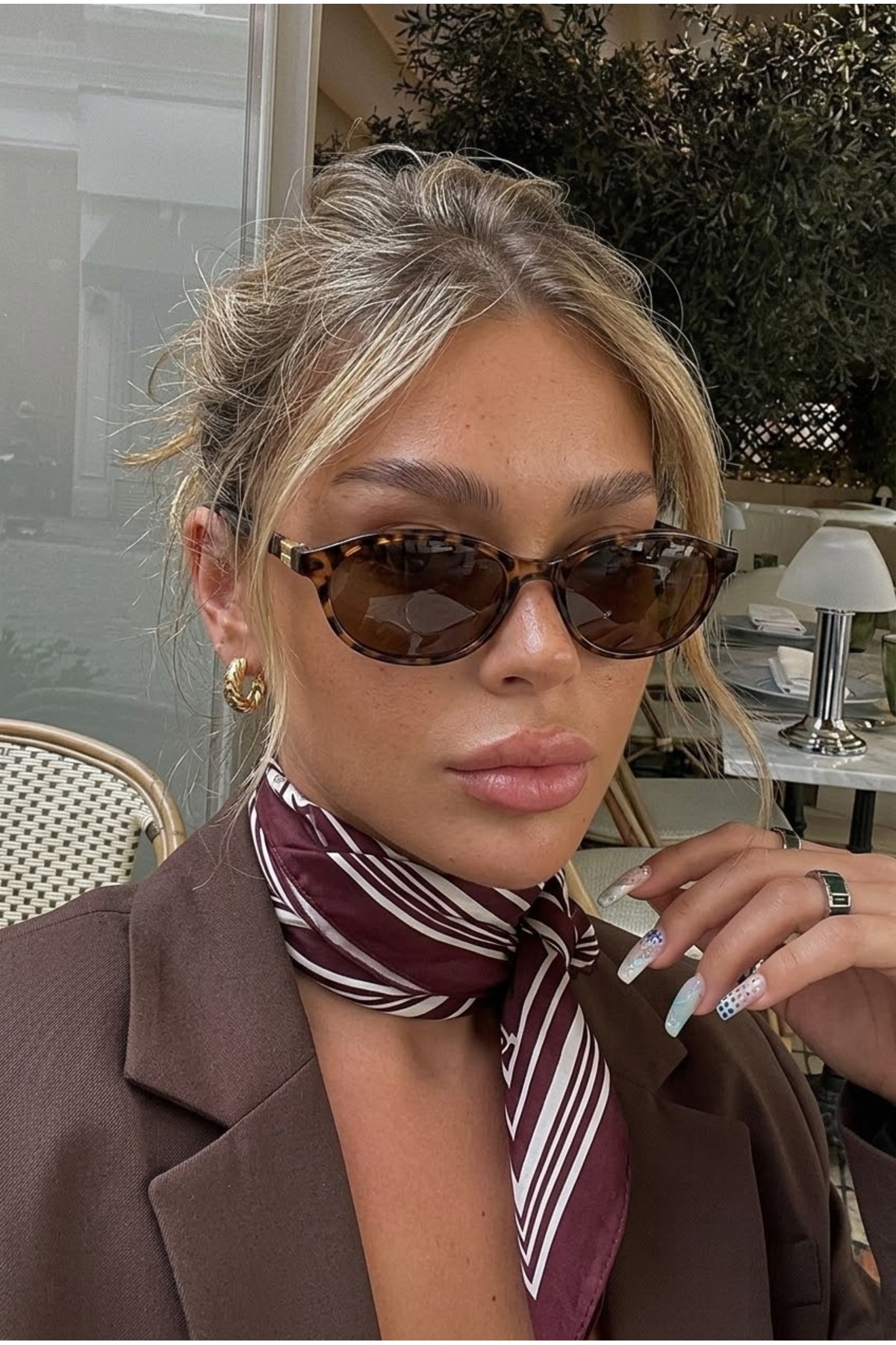 Chunky Frame Wuhley Elips Leopar Çerçeveli Kahverengi Unisex Ulta Hafif Uv400 Filtreli Güneş Gözlüğü
