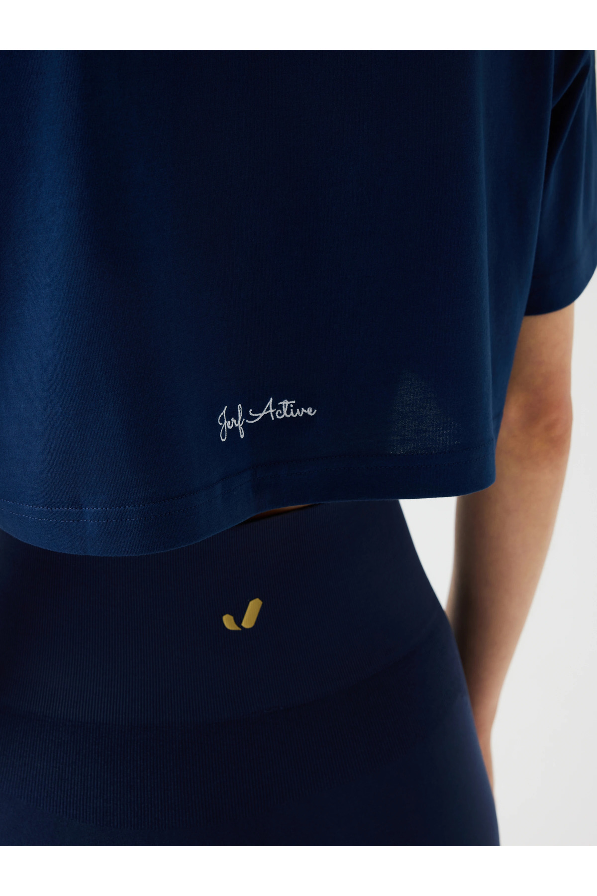 Jerf Aura Crop T-Shirt Lacivert görsel 4