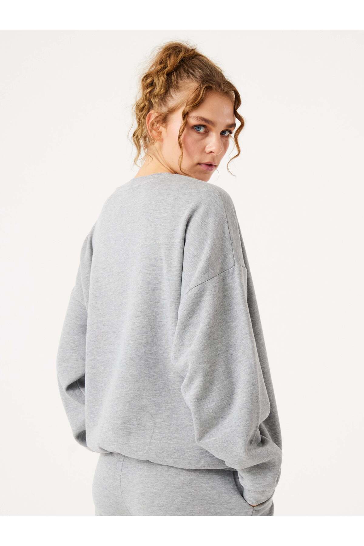 Jerf Aura Sweatshirt Gri Melanj görsel 2