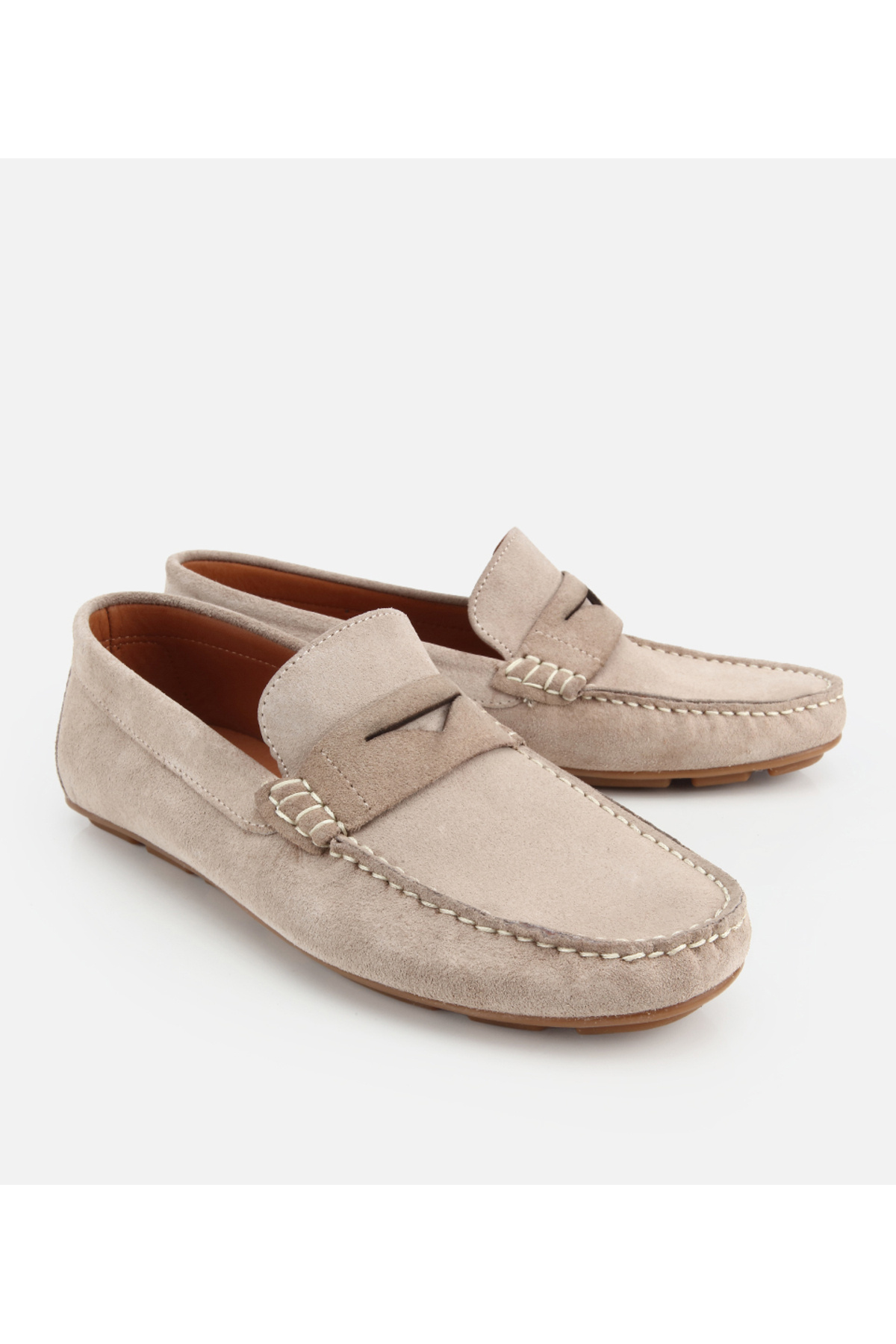 Hotiç Erkek Süet Deri Bej Comfort Günlük Loafer görsel 2