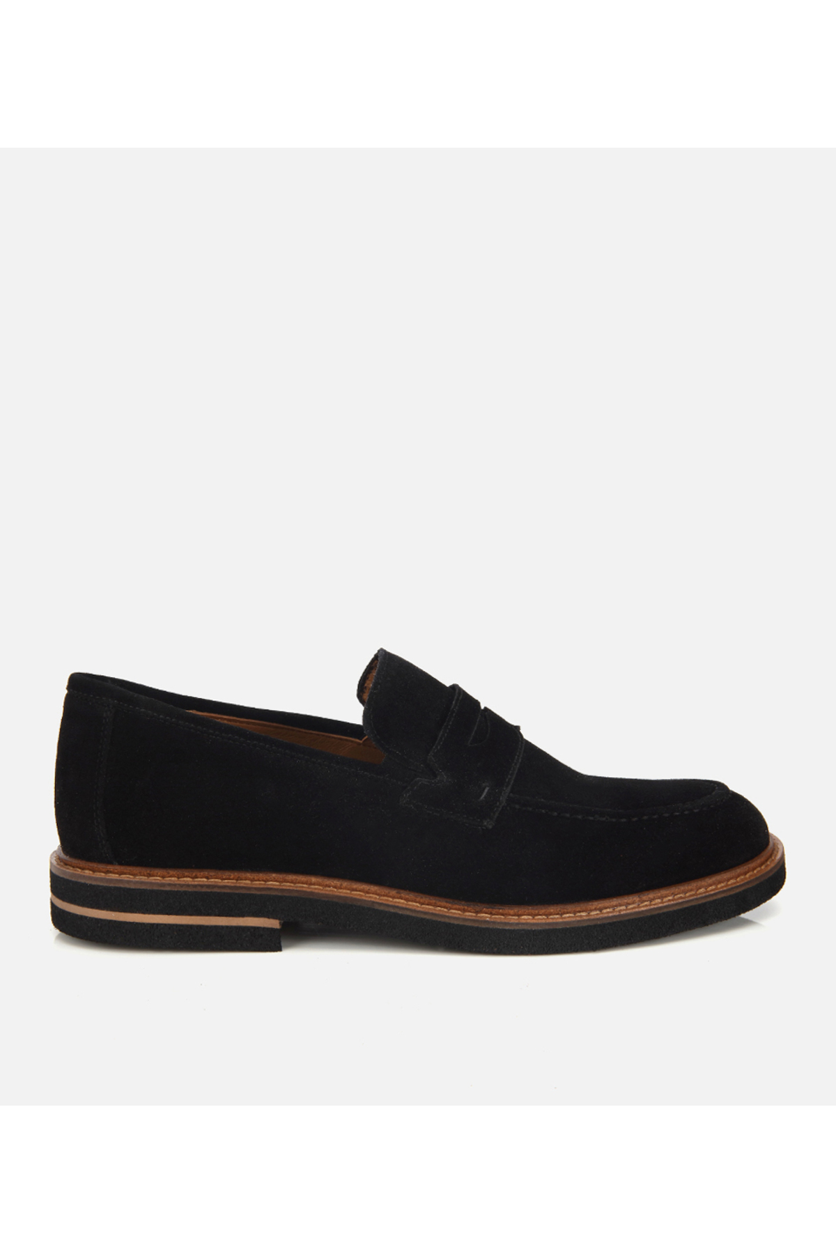 Hotiç Erkek Süet Deri Siyah Klasik Loafer
