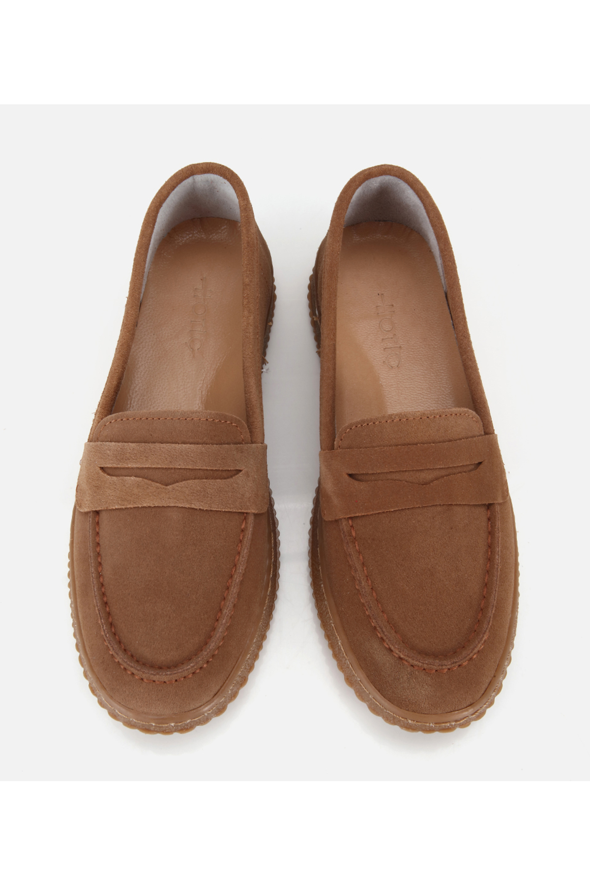 Hotiç Kadın Süet Deri Taba Yumuşak Tabanlı Günlük Loafer görsel 6
