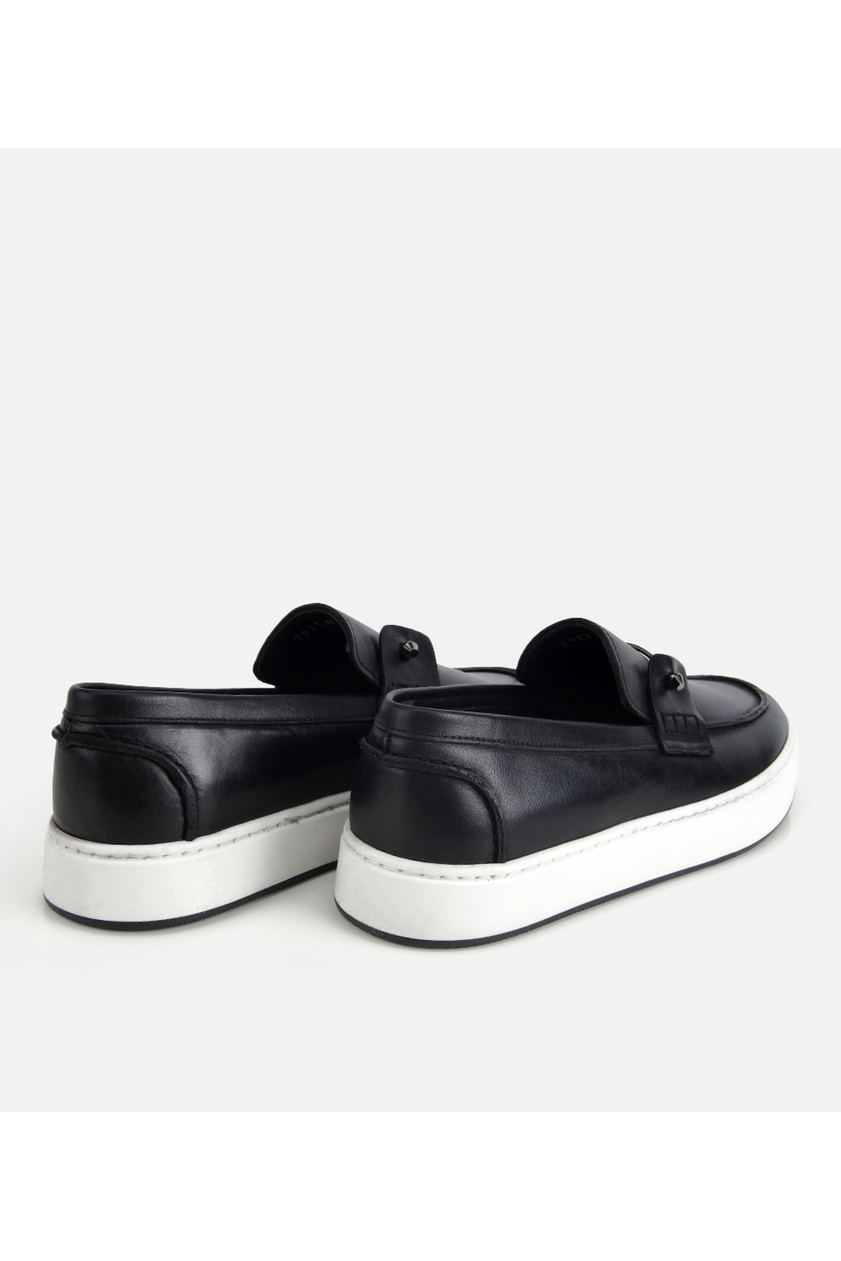 Hotiç Erkek Deri Siyah Metal Detaylı Günlük Loafer görsel 4