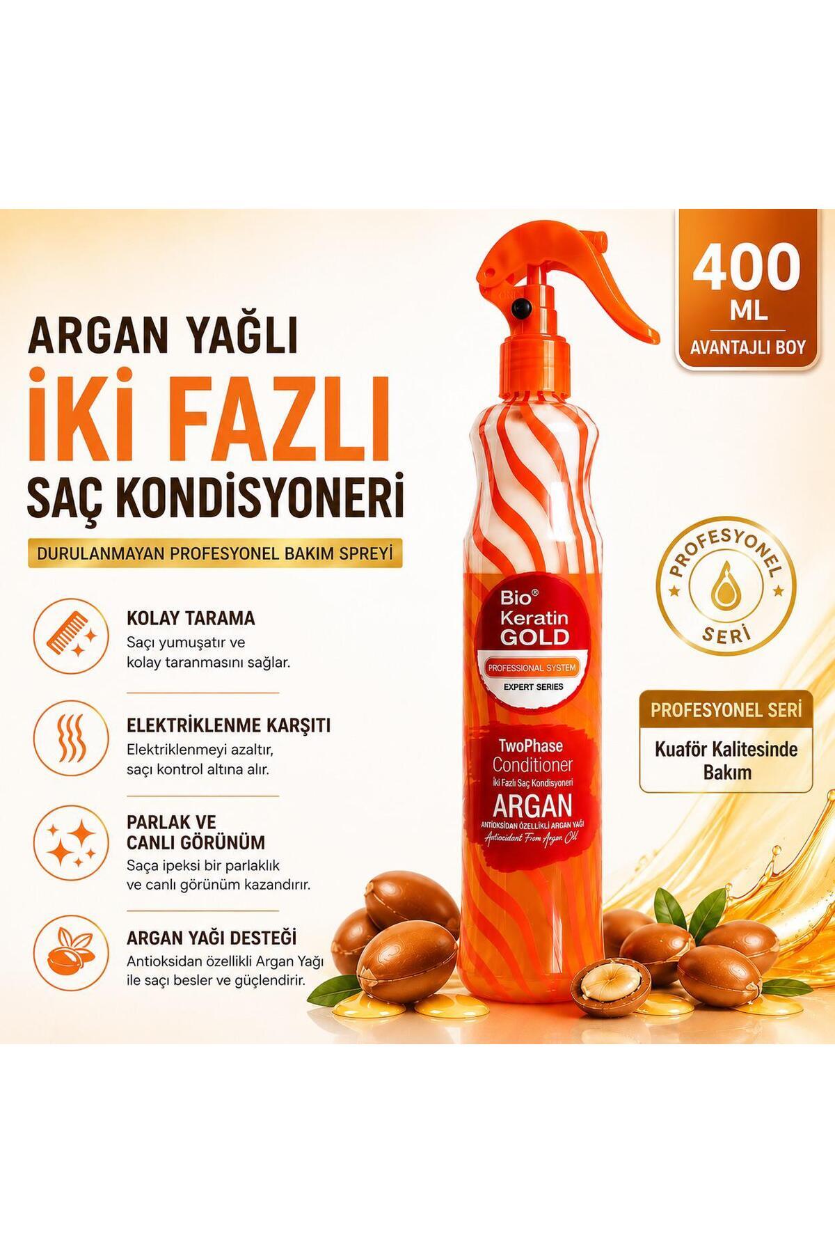 Arganlı Çift Fazlı Fön Suyu 400 Ml — A029 — تصویر 3 از 6