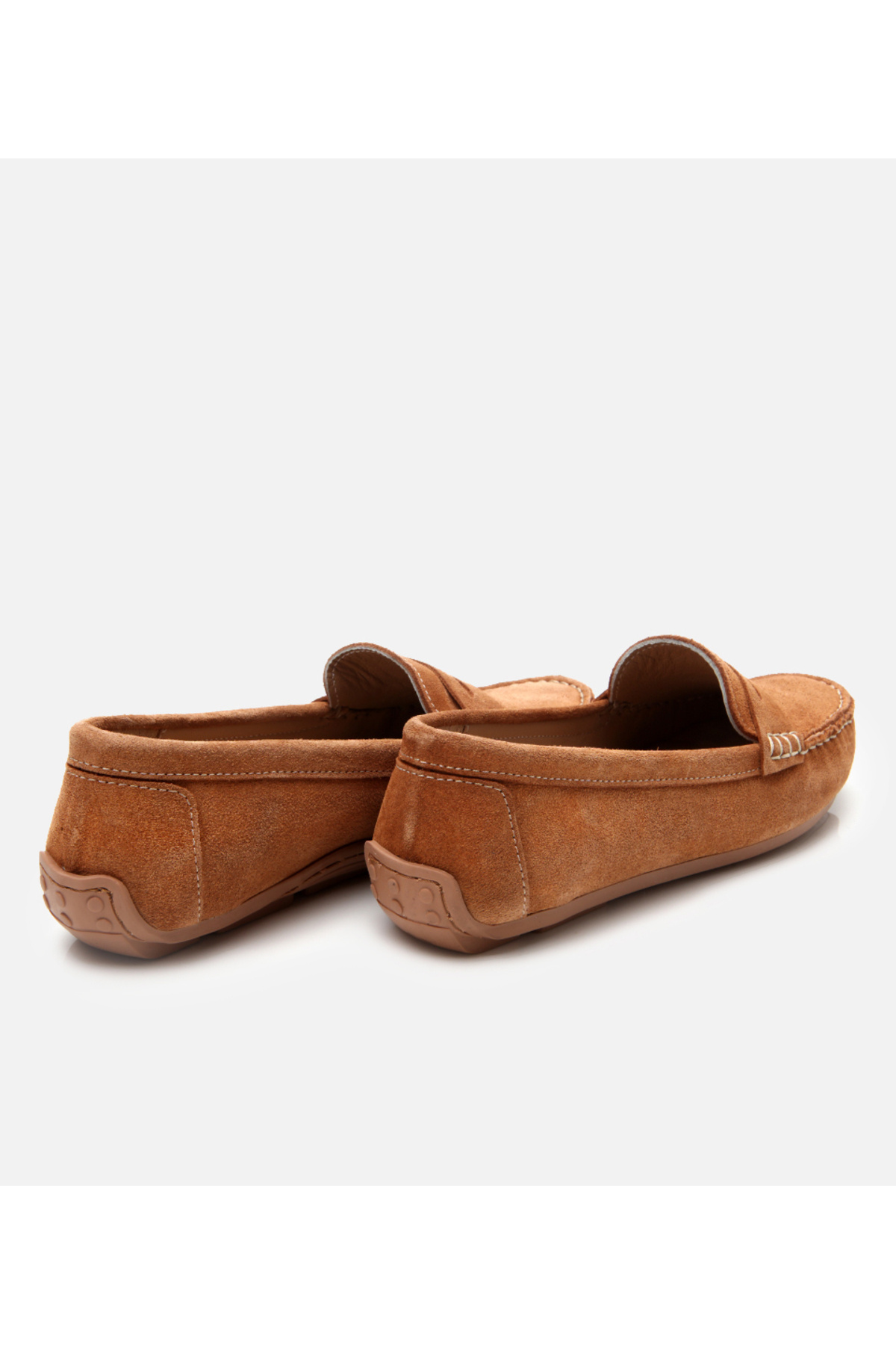 Hotiç Kadın Süet Deri Taba Günlük Loafer görsel 6