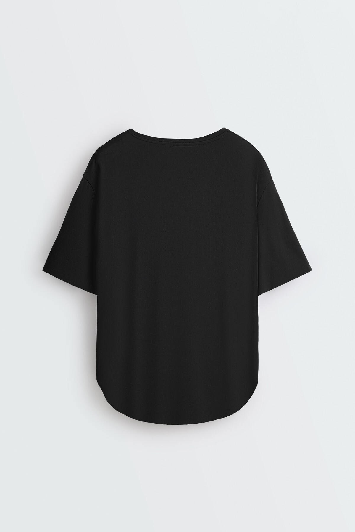Oysho Yuvarlak sırt detaylı modal karışımlı kısa kollu t-shirt görsel 7