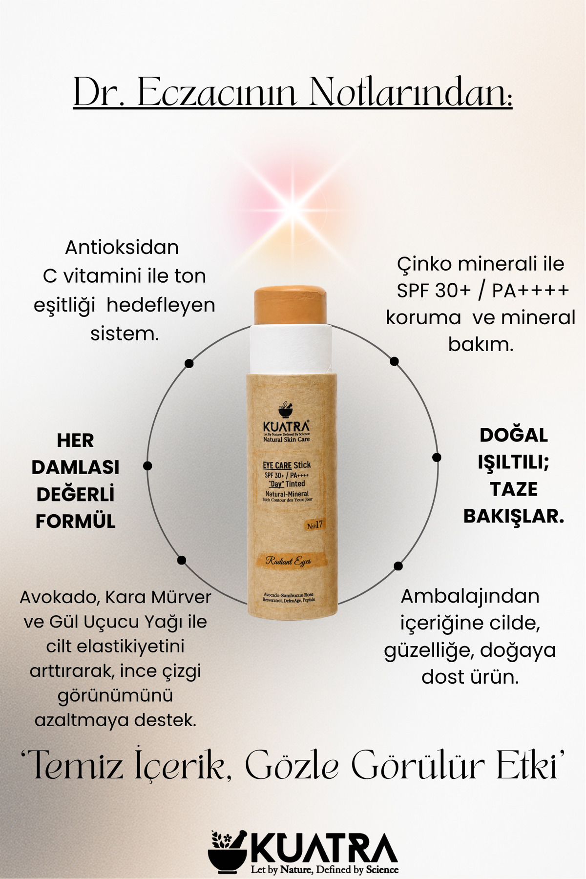کرم دور چشم رادیانت آیز شماره ۱۷ با SPF 30+ / PA++++، محافظ معدنی و اصلاح کننده رنگ — تصویر 6 از 8