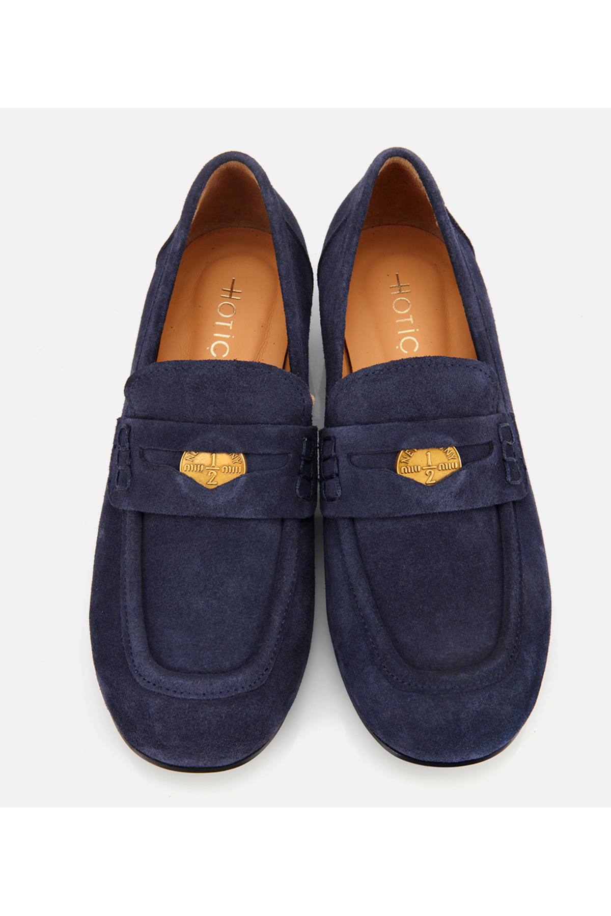 Hotiç Kadın Süet Deri Lacivert Klasik Loafer görsel 6
