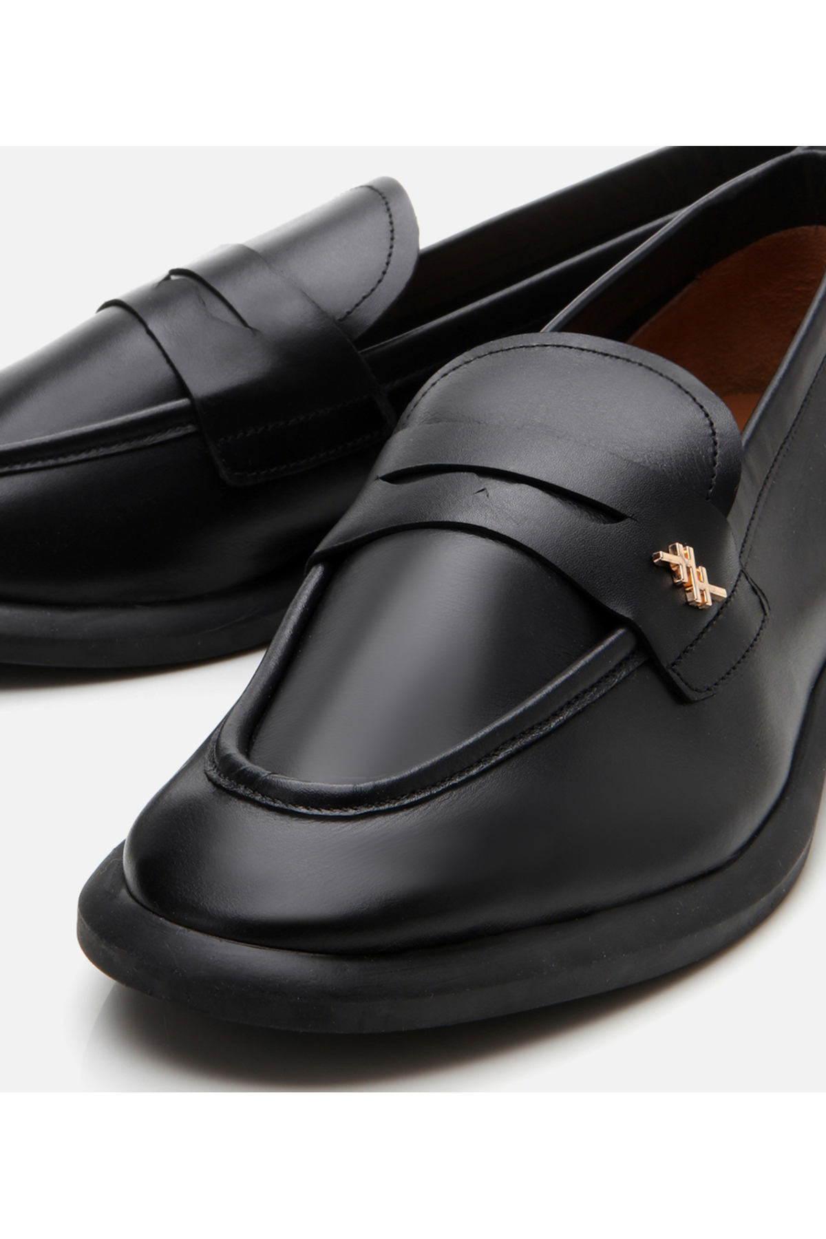 Hotiç Kadın Deri Siyah Esnek Tabanlı Klasik Loafer görsel 3