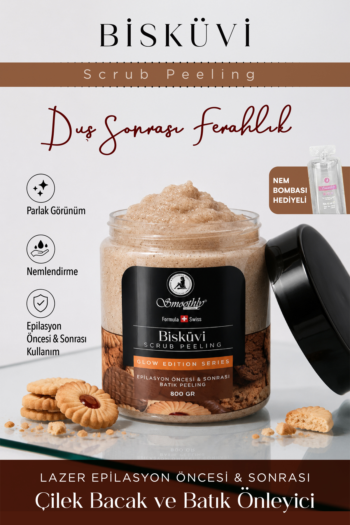 Smoothly Bisküvi Aromalı Canlandırıcı & Yumuşatıcı El Ayak Ve Vücut Bakım Peelingi 800gr — BİSKÜVİPEELİNG800GR