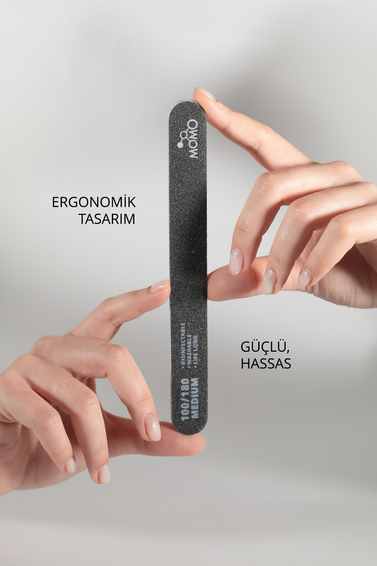 Protez Tırnak Kağıt Törpü, 100/180 Düz Oval Siyah Tırnak Törpüsü — 8860103C02G09RK02 — تصویر 3 از 7