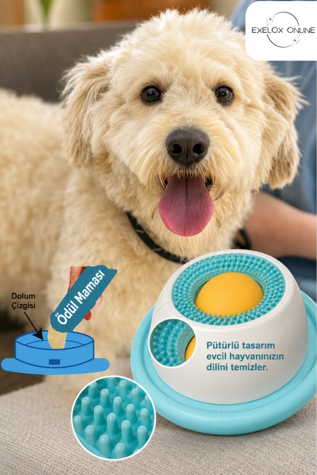 ドッグフード YUKI Exelox Ödül Maması Yalama Tahtası Toplu Yavaş Yeme Kabı Köpek Kedi