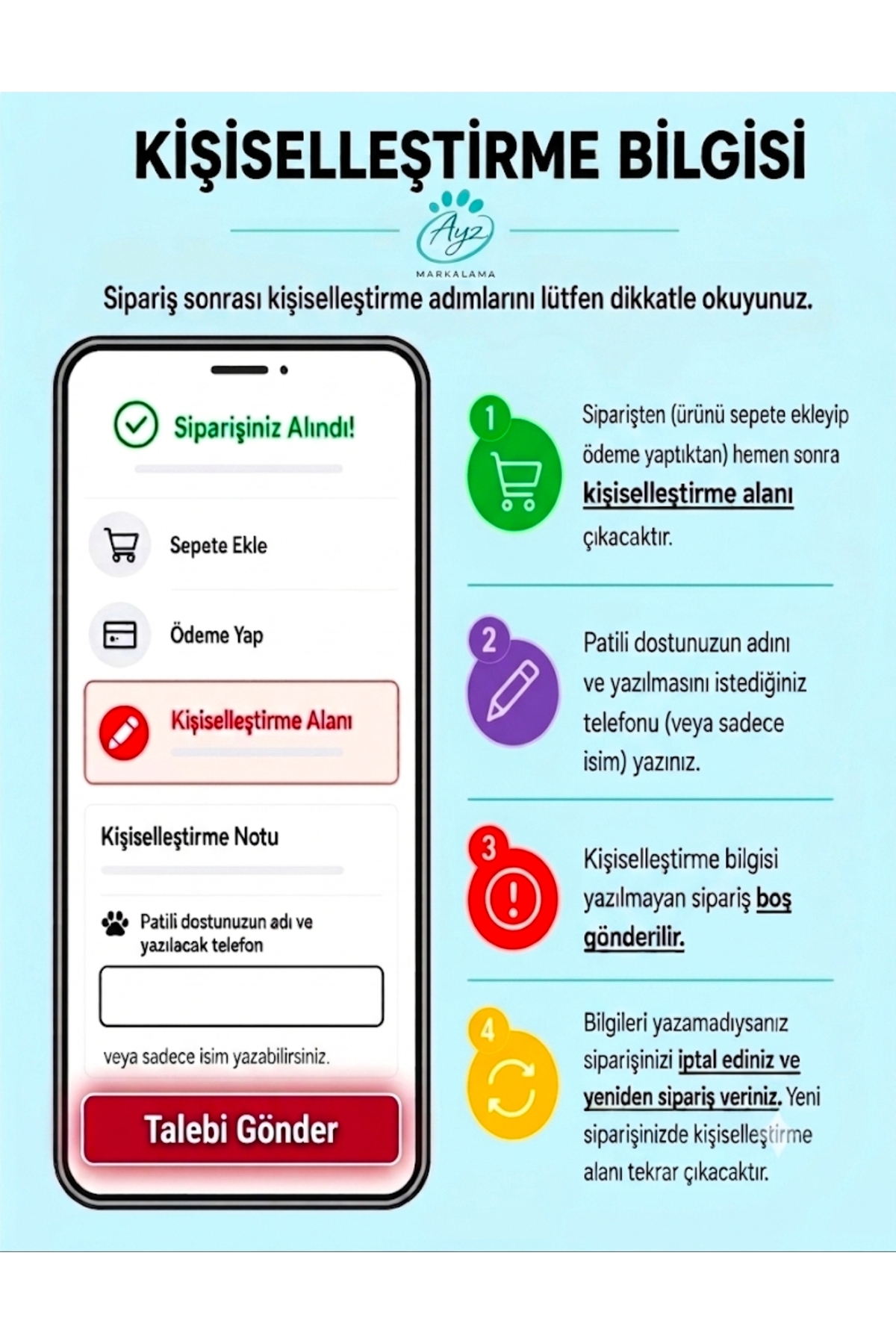 Ayz Aksesuar Metal Köpek Künyesi, Köpek Isimlik, Köpek Tasması, Köpek Madalyon