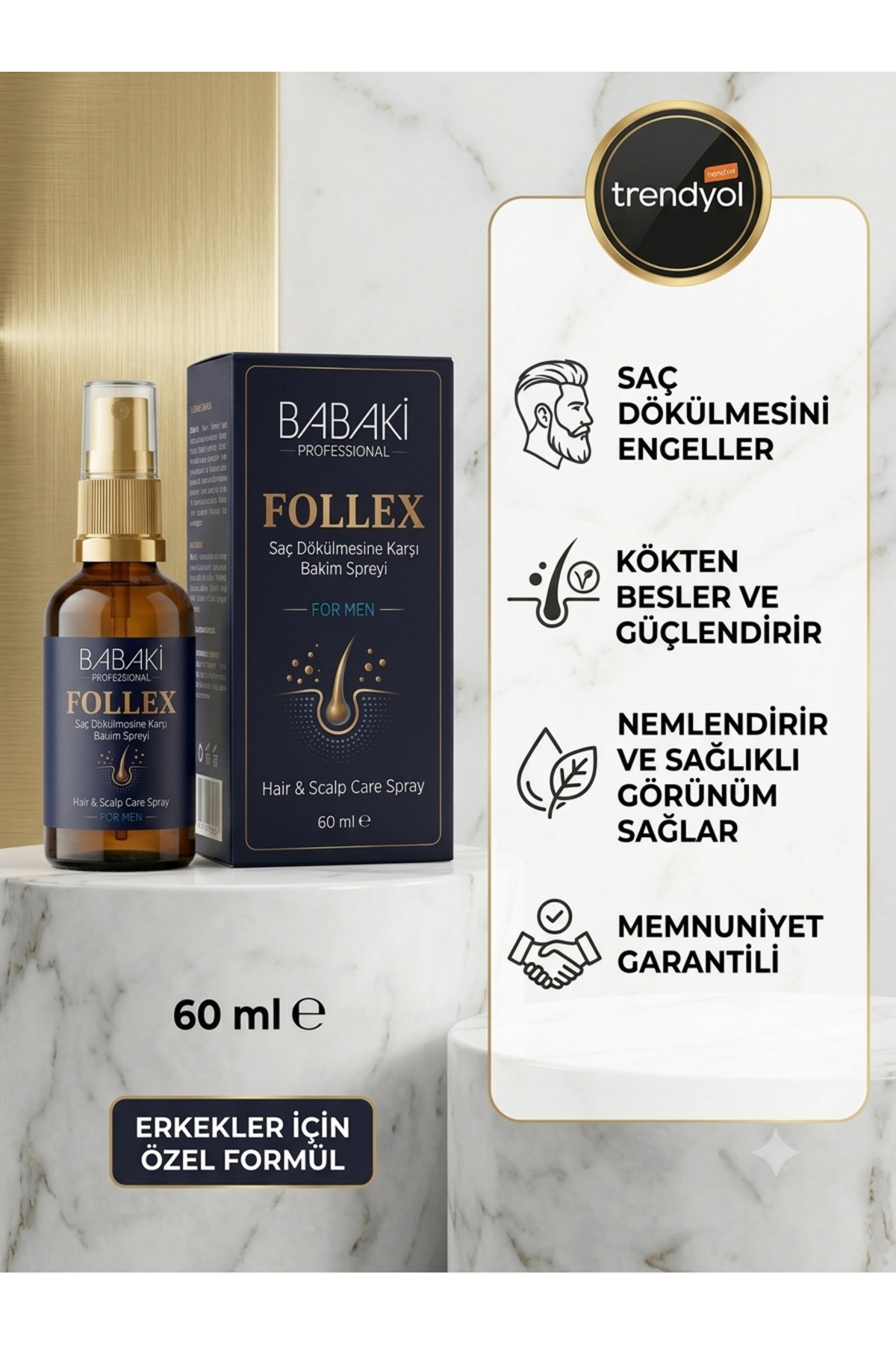 Professional Follex Saç Dökülmesine Karşı Bakım Spreyi — follex men — تصویر 3 از 7