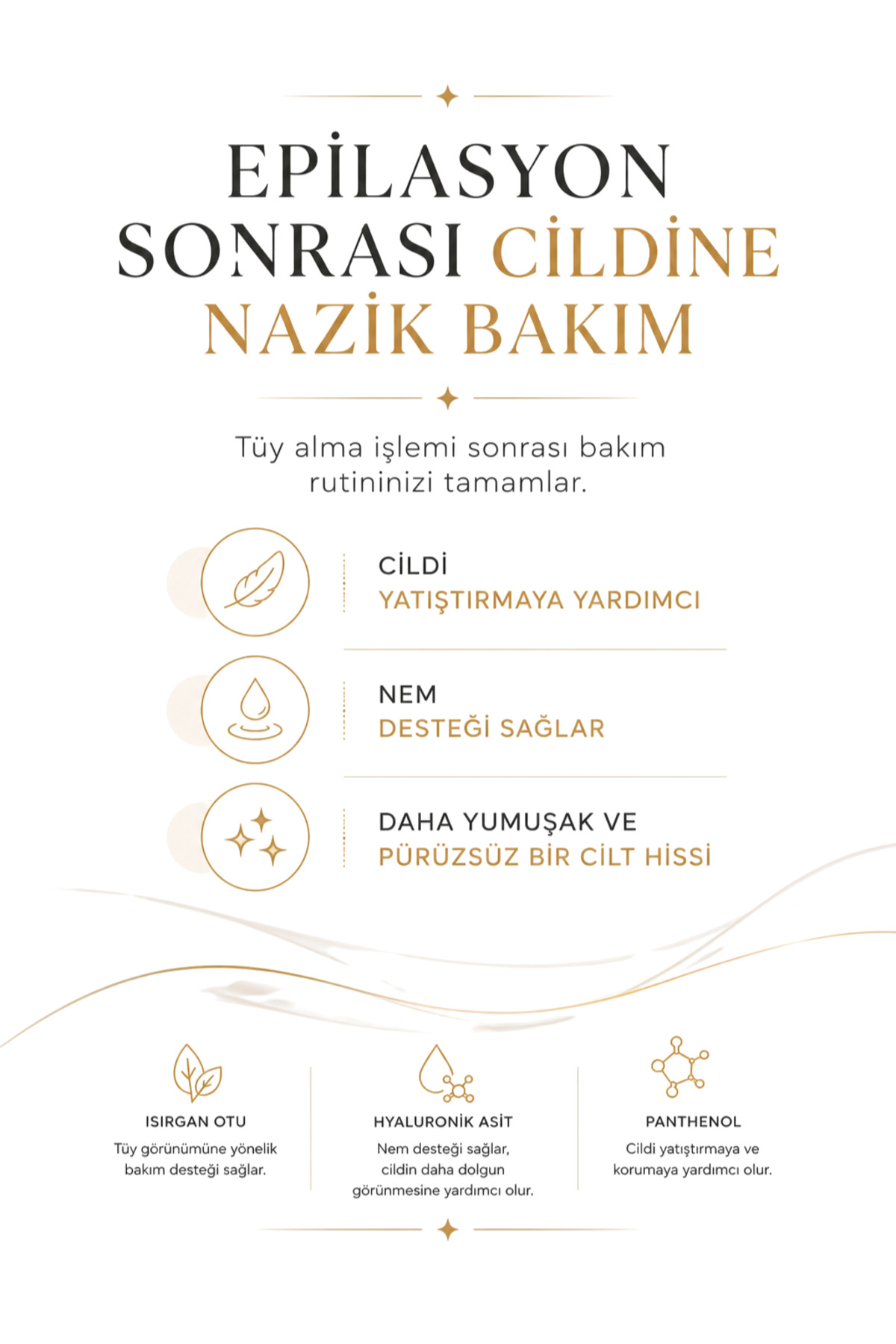 Tüy Azaltıcı, , Nemlendirici, Epilasyon Sonrası Süt – Isırgan Otu & Hyaluronik Asit 100 ML — TüyİncelticiSüt — تصویر 2 از 6