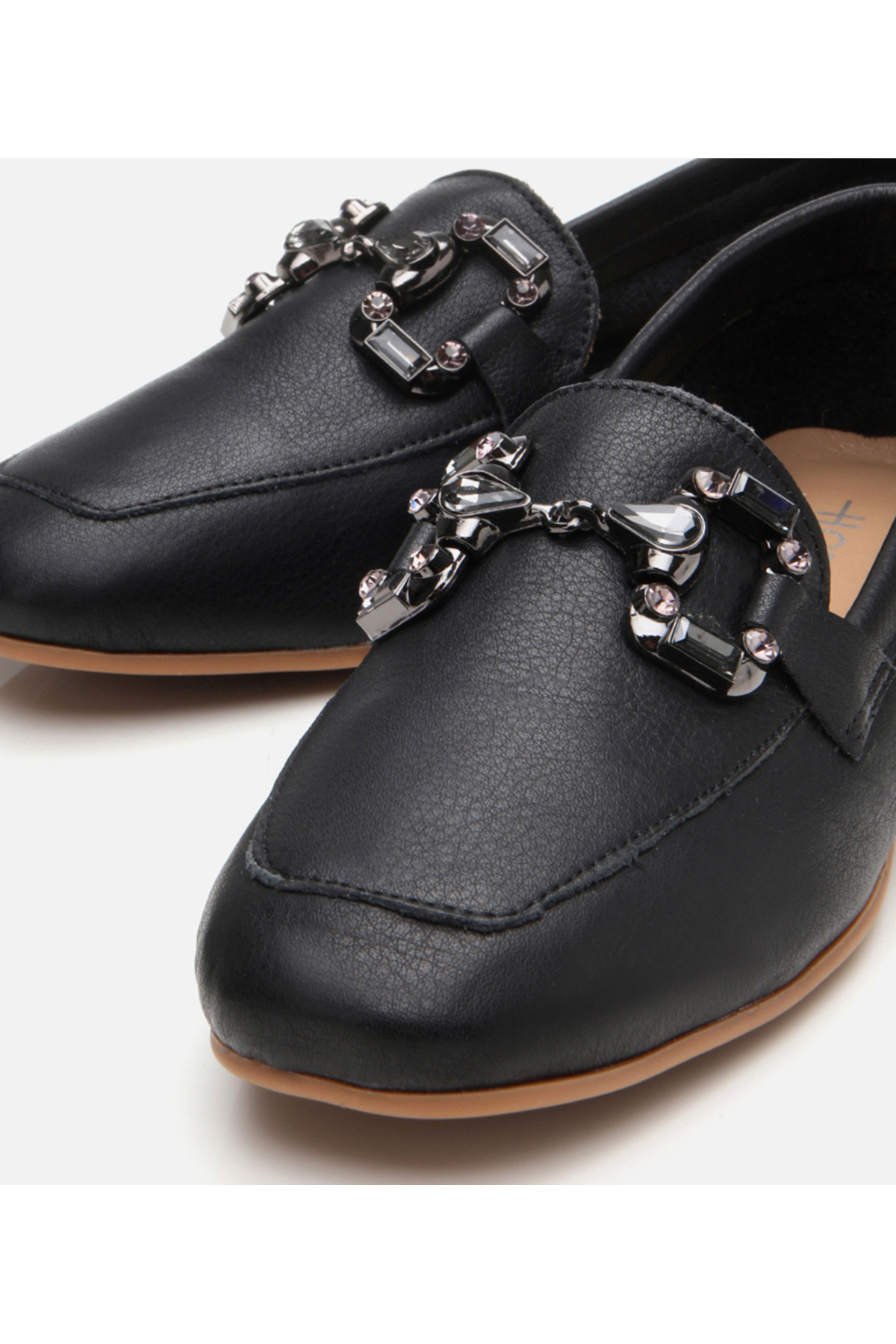 Hotiç Kadın Deri Siyah Tokalı Klasik Loafer görsel 3