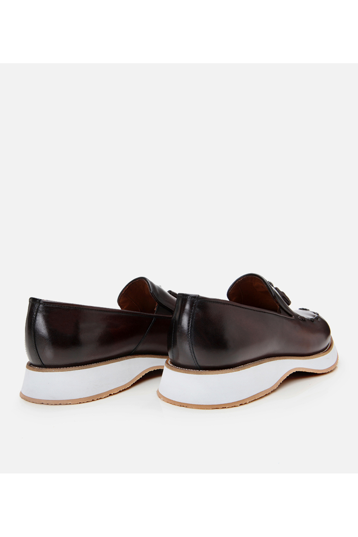 Hotiç Erkek Deri Kahverengi Püskül Detaylı Klasik Loafer görsel 6