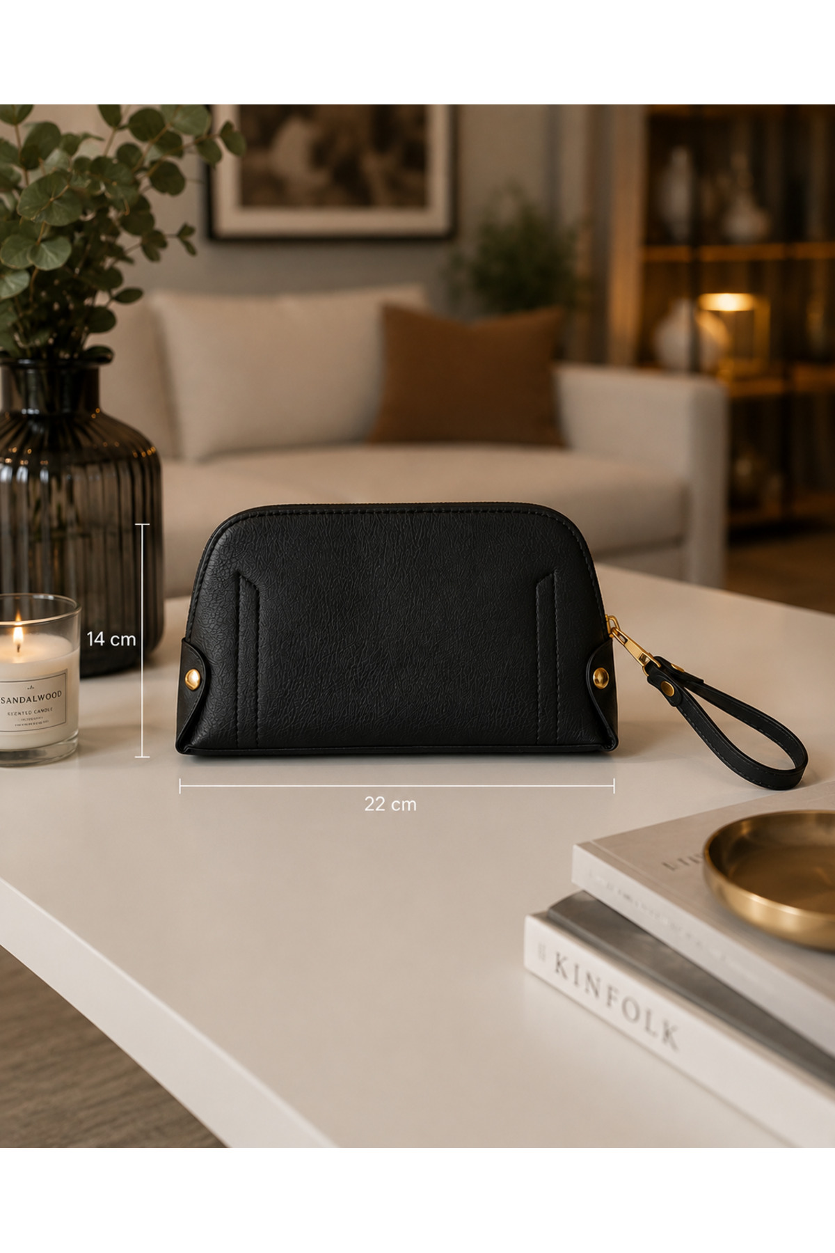 lizy's Kadın Portföy El Çantası Bilek Askılı Şık Portföy Clutch Çanta % 100 YERLİ ÜRETİM görsel 8