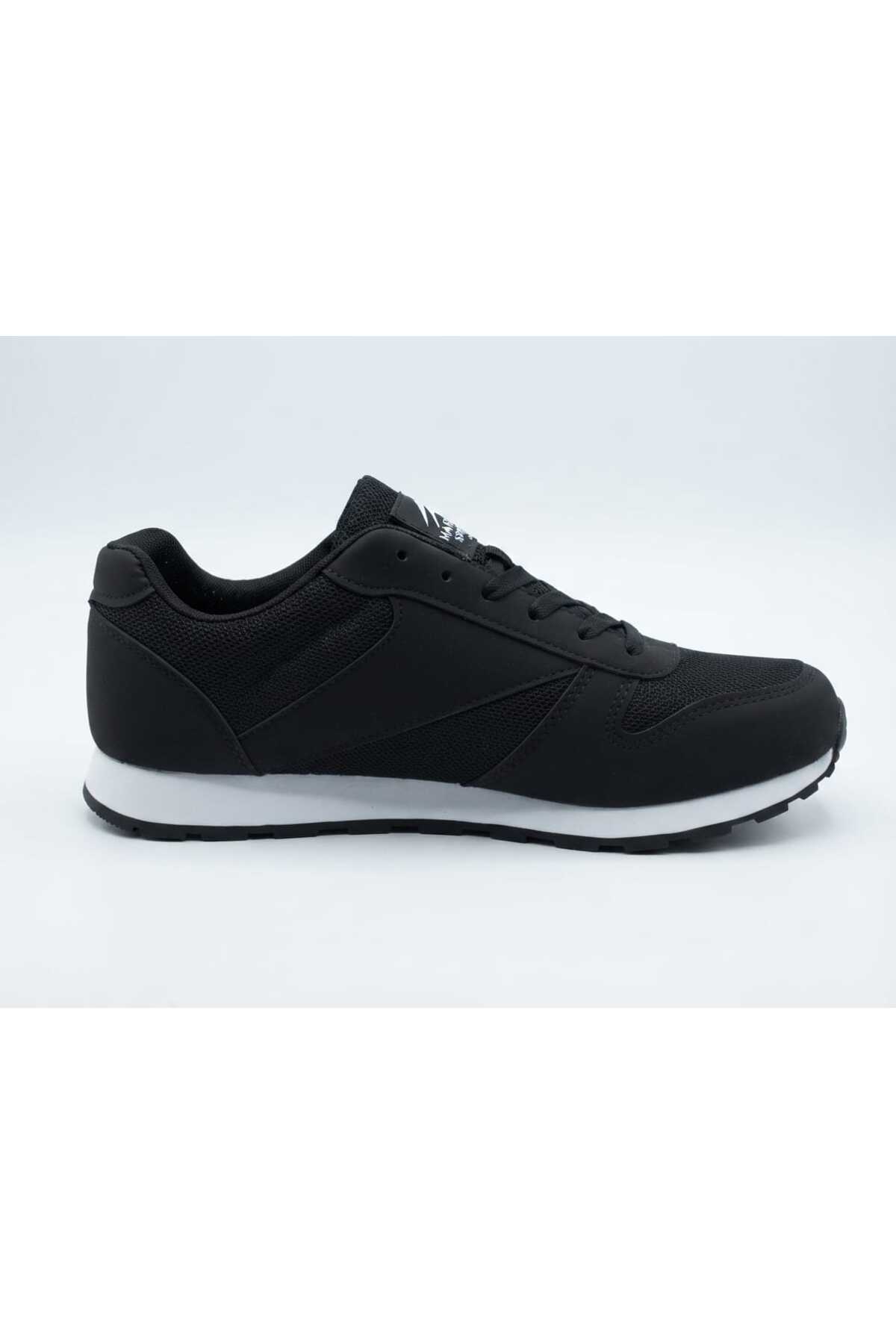 BOUIS Erkek Siyah Bağcıklı Günlük Konforlu Dayanıklı Rahat Hafif Yumuşak Taban Sneaker Spor Ayakkabı görsel 3