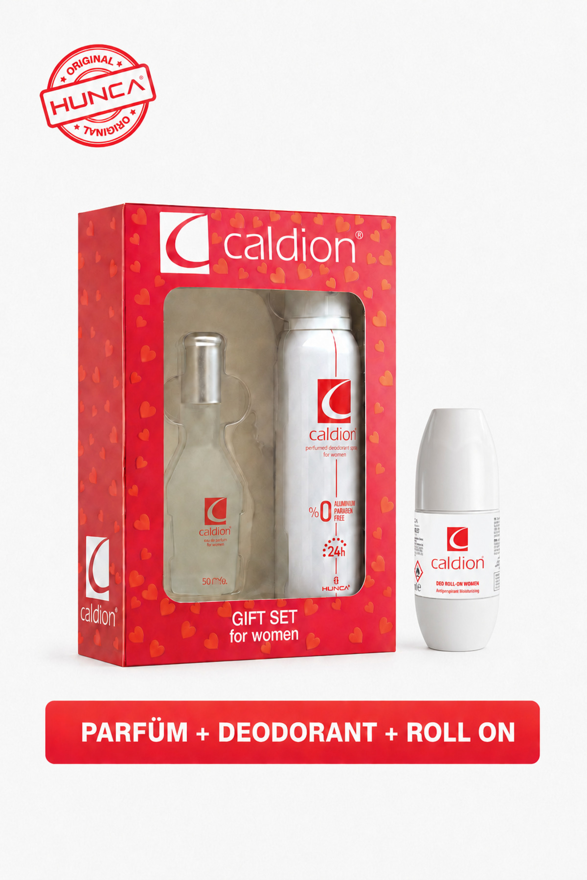 Caldıon Bayan Edt 100 Ml+150 Ml Deodornat+50 Ml Rolon — 45 — تصویر 2 از 2