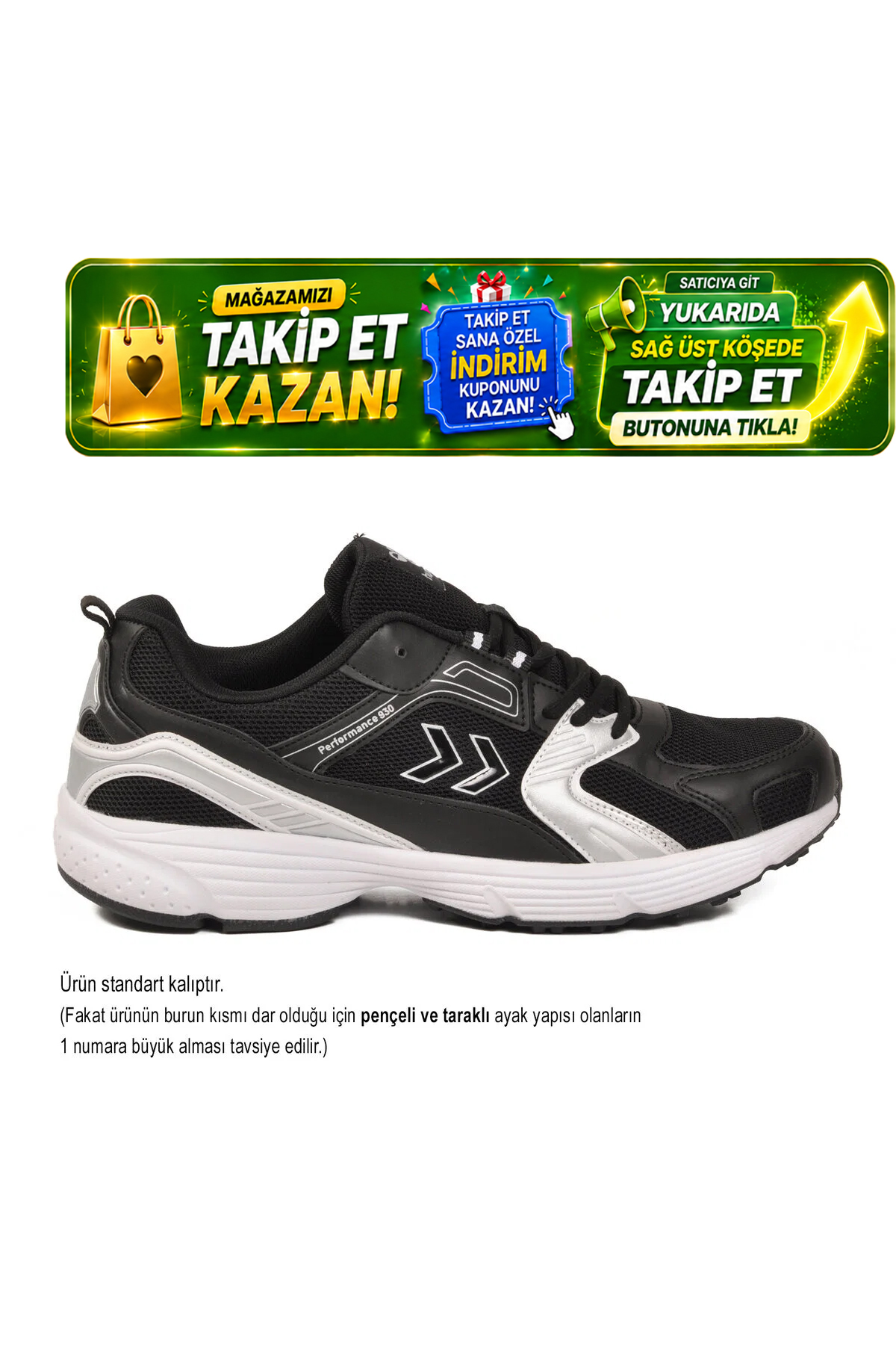 hummel Siyah Nefes Alabilen File Detaylı Hafif Taban Erkek Yürüyüş ve Spor Ayakkabı Sneaker Hml 930 görsel 2