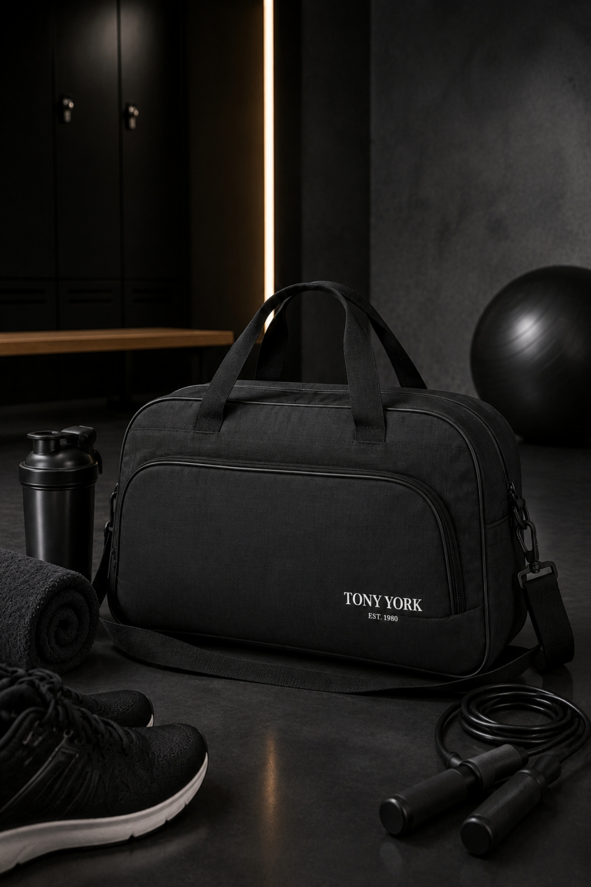 Tony York Orijinal Unisex Geniş Hacimli 3 Gözlü Ayarlanabilir Omuz Askılı Konfor Modeli Suya Dayanıklı Çok Bölmeli Gym Fitness Antrenman Hastane Kabin Boy Seyahat El ve Omuz Kullanım Büyük Boy Spor Çantası