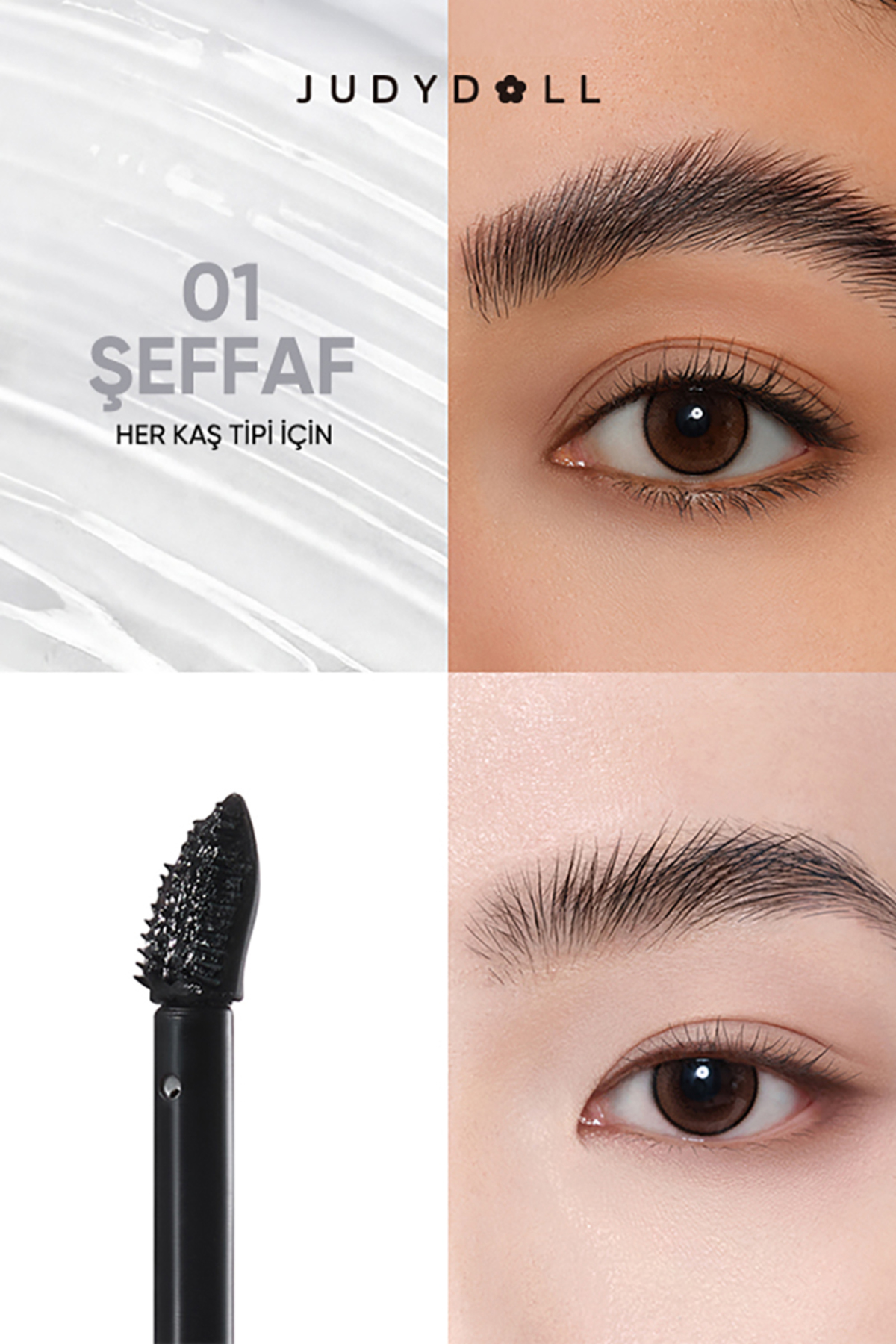 ژل تثبیت کننده ابروی Clear Lock & Lift 01 Clear | ژل ابرو | جلوه لمینیت — بی‌رنگ 6978647802216 — تصویر 2 از 8