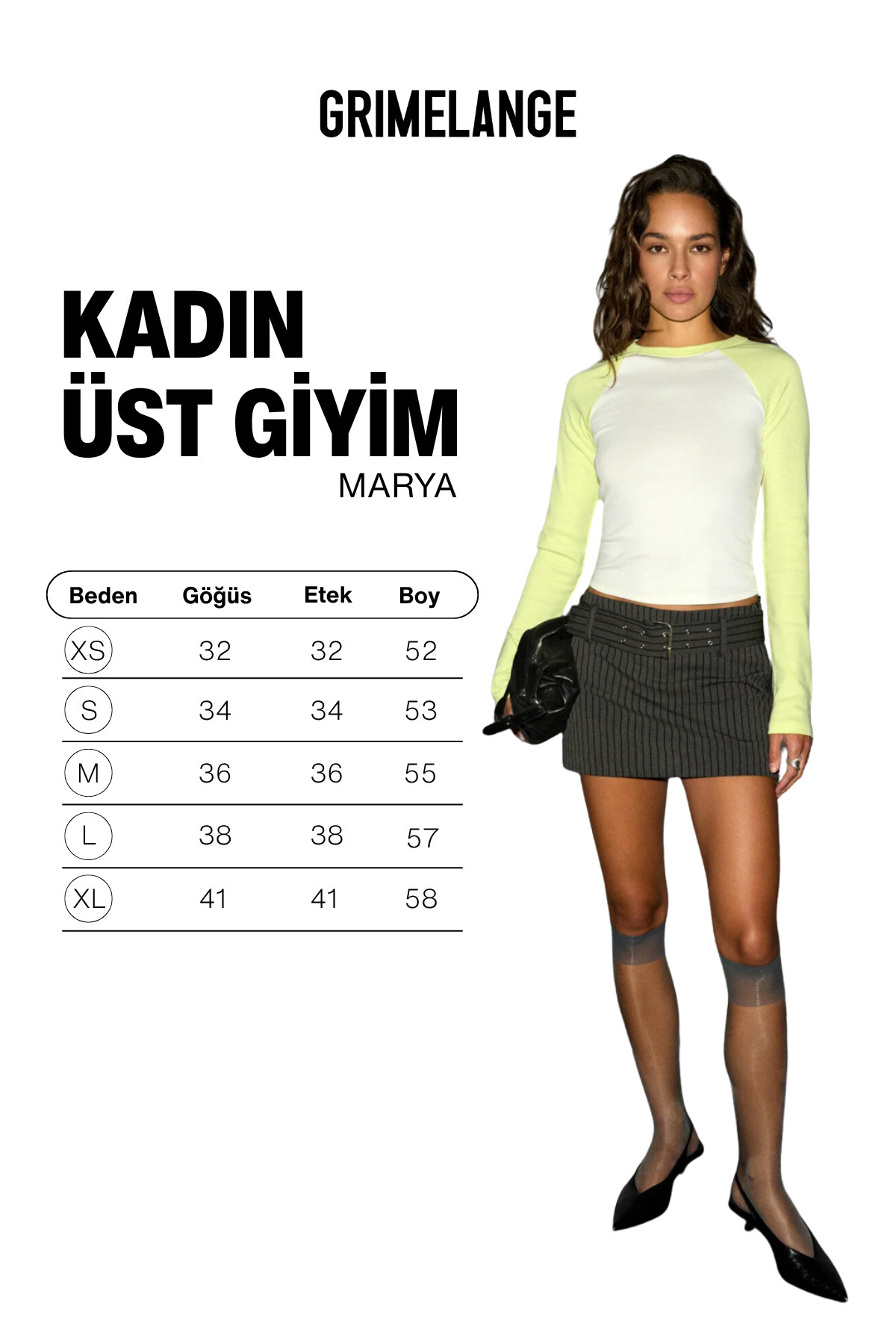 GRIMELANGE MARYA Kadın Organik Pamuklu Uzun Kollu Reglan Ekru T-Shirt görsel 7