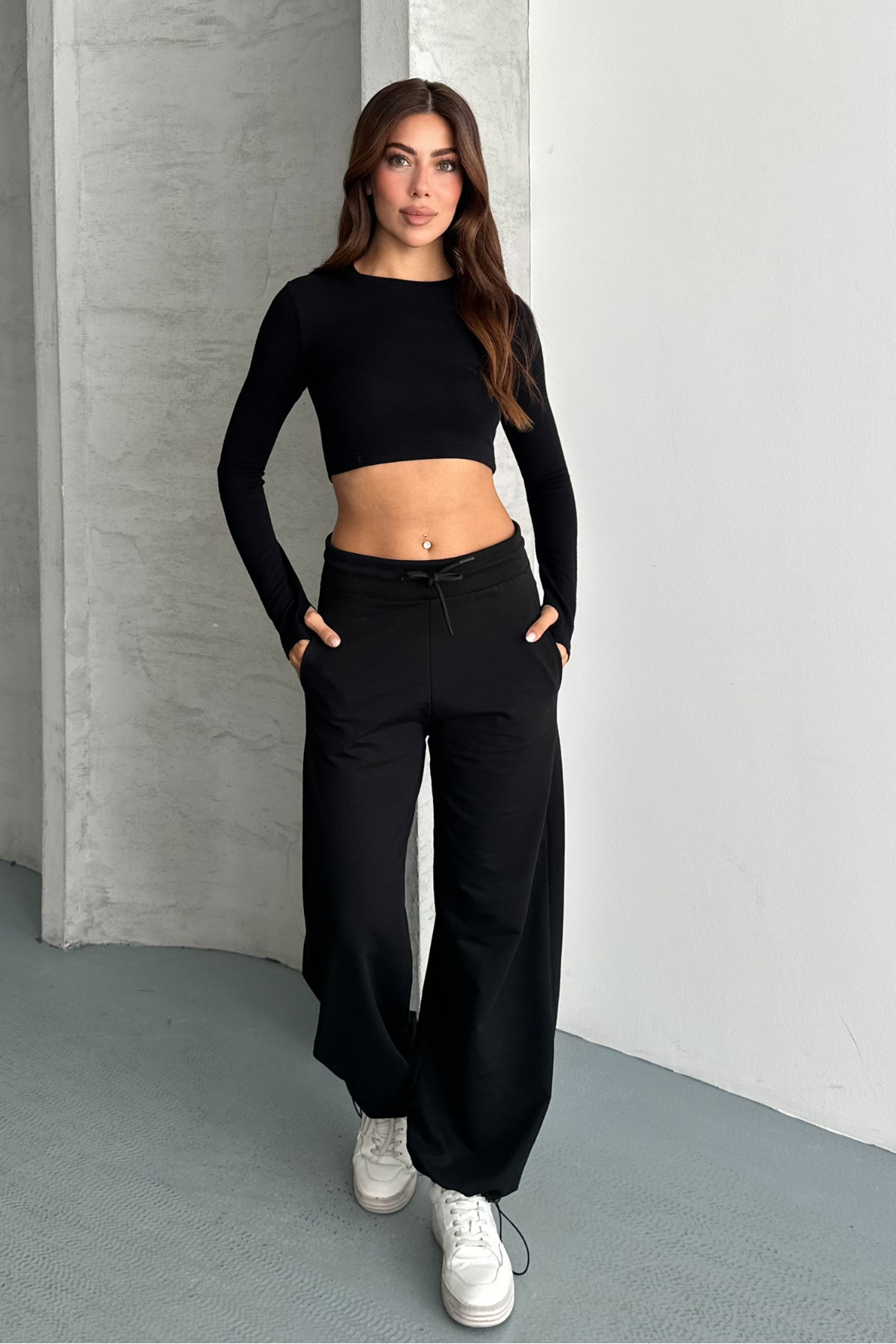 macharel jeans Kadın Jogger Stoperli Eşofman Altı görsel 6