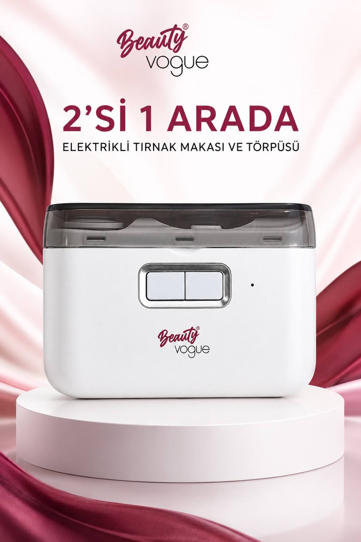 Beauty Vogue Şarjlı Tırnak Kesme Ve Manikür Cihazı Elektrikli Tırnak Makası Manikür Makinesi — D604